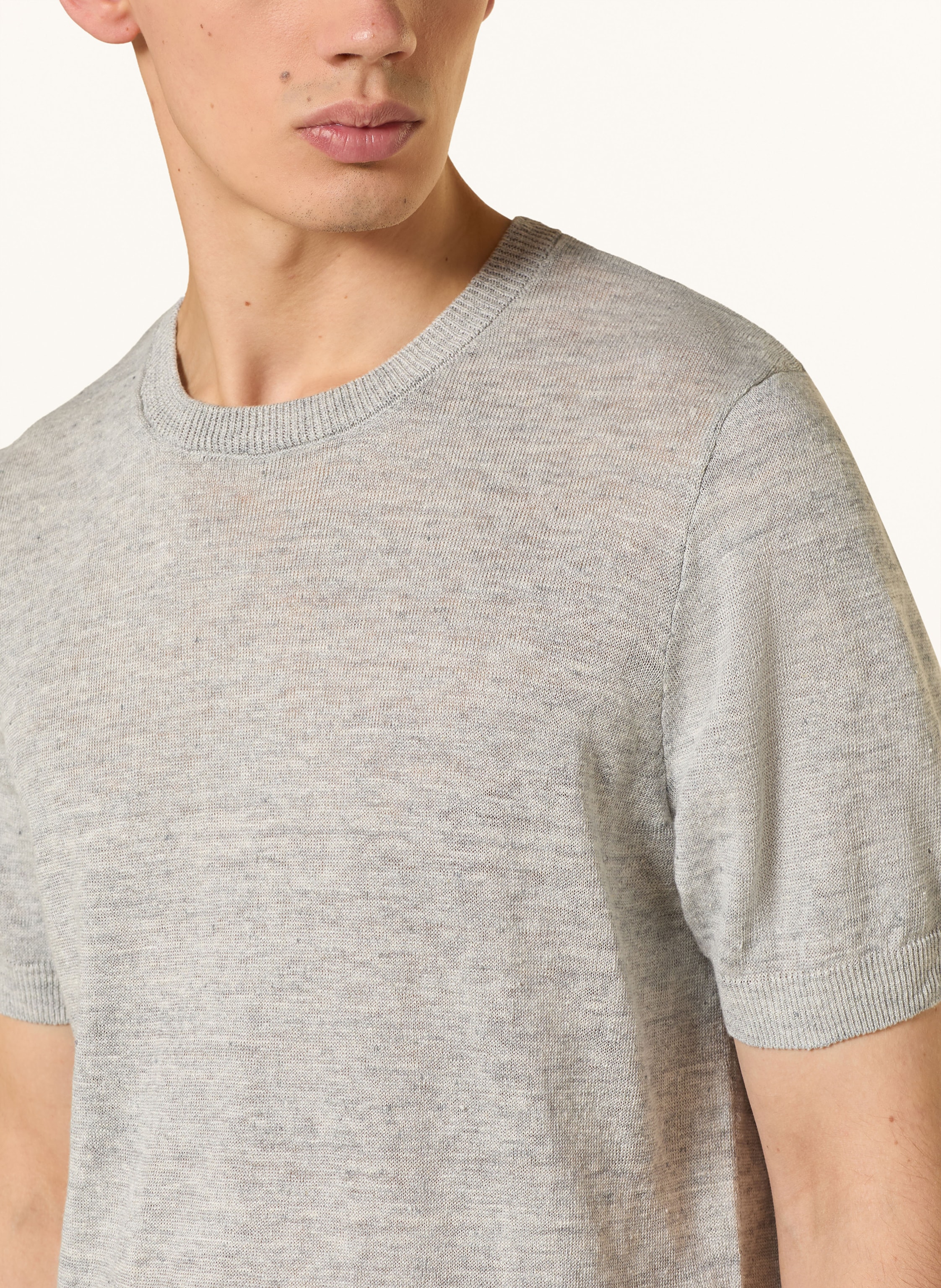 Thumbnail - Maerz Muenchen Strickshirt Aus Leinen grau