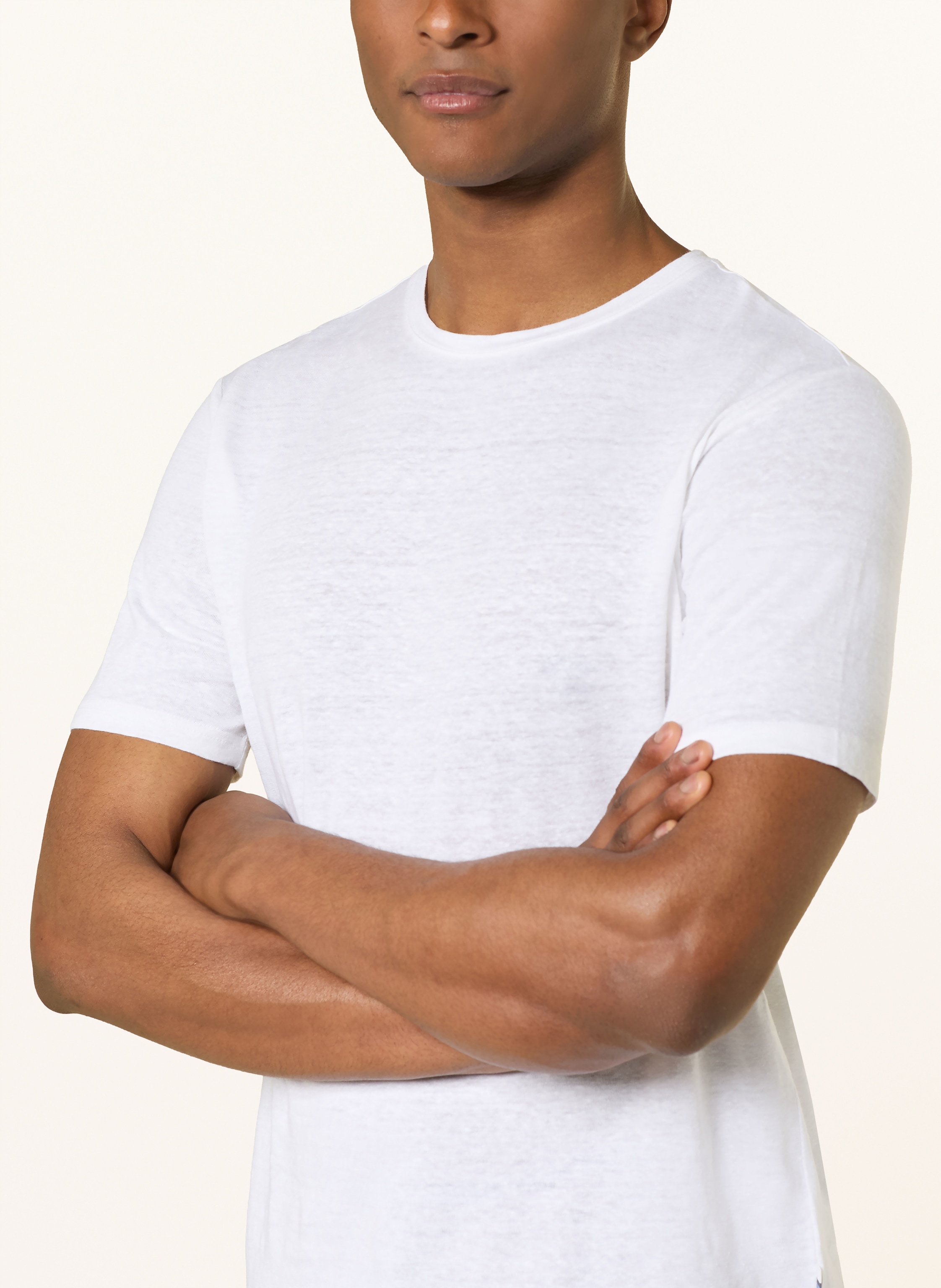 Thumbnail - Olymp T-Shirt Aus Leinen weiss