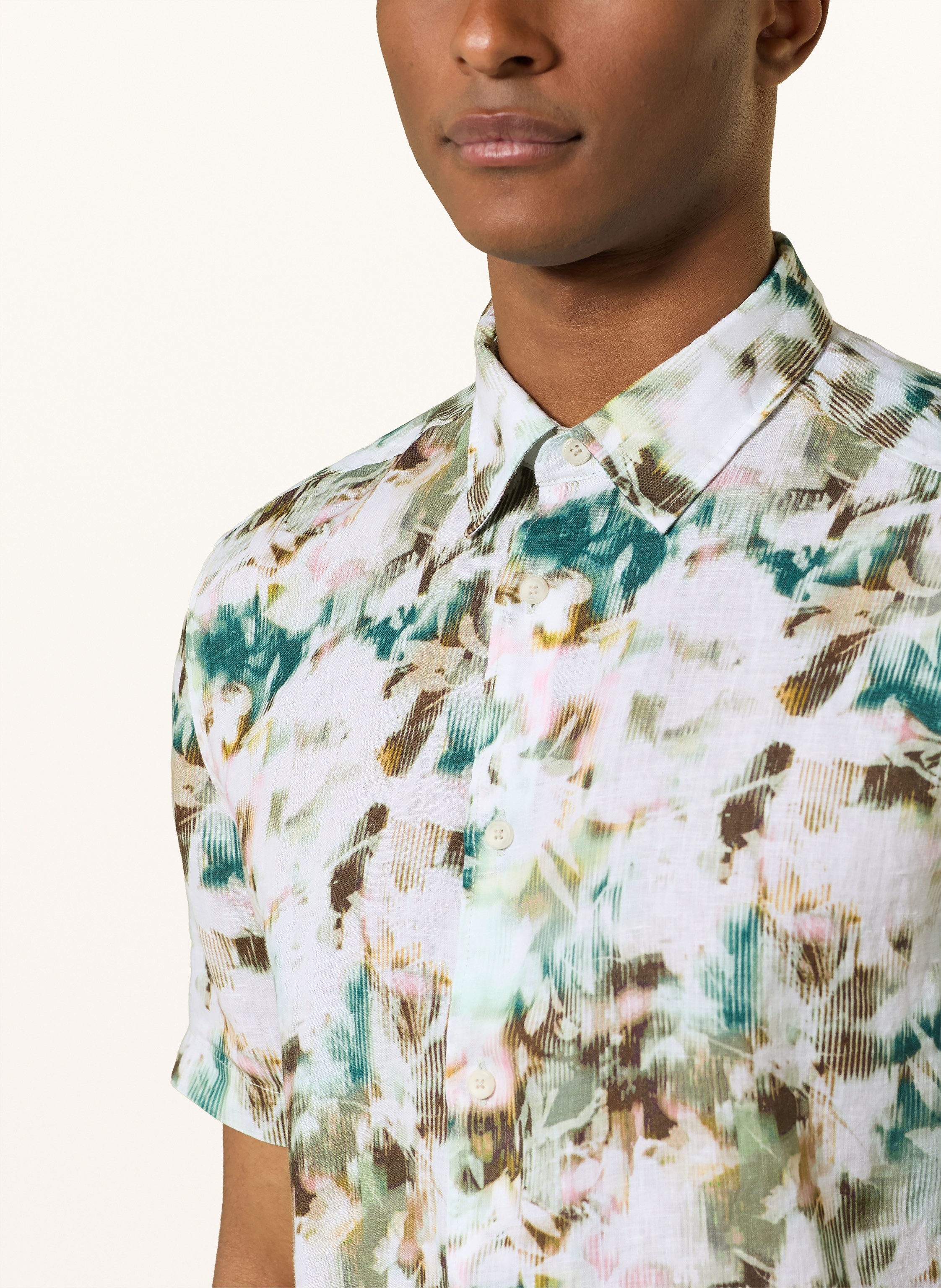 Thumbnail - Olymp Kurzarm-Hemd Casual Regular Fit gruen