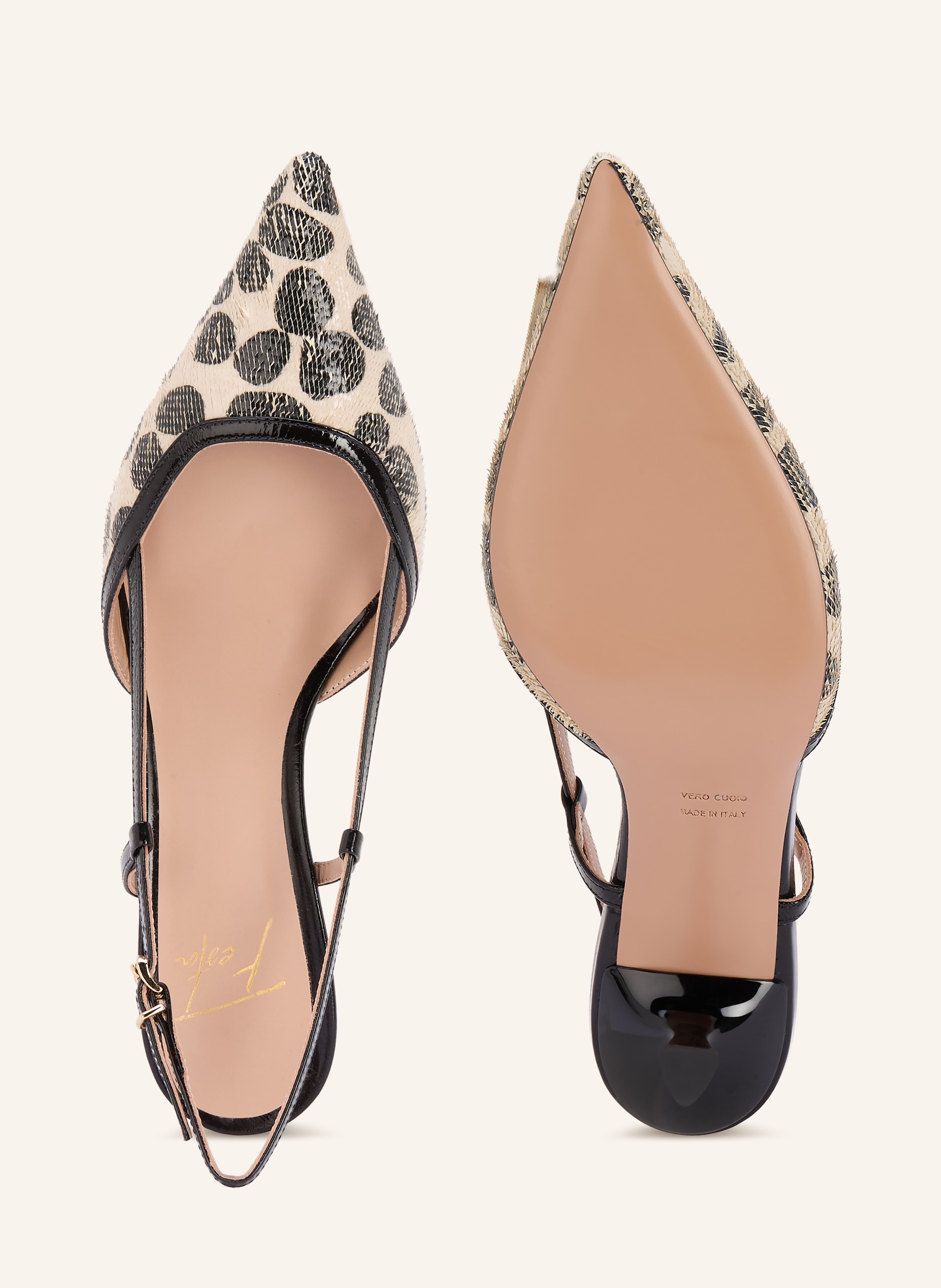Thumbnail - Festa Slingpumps Dora Polka schwarz