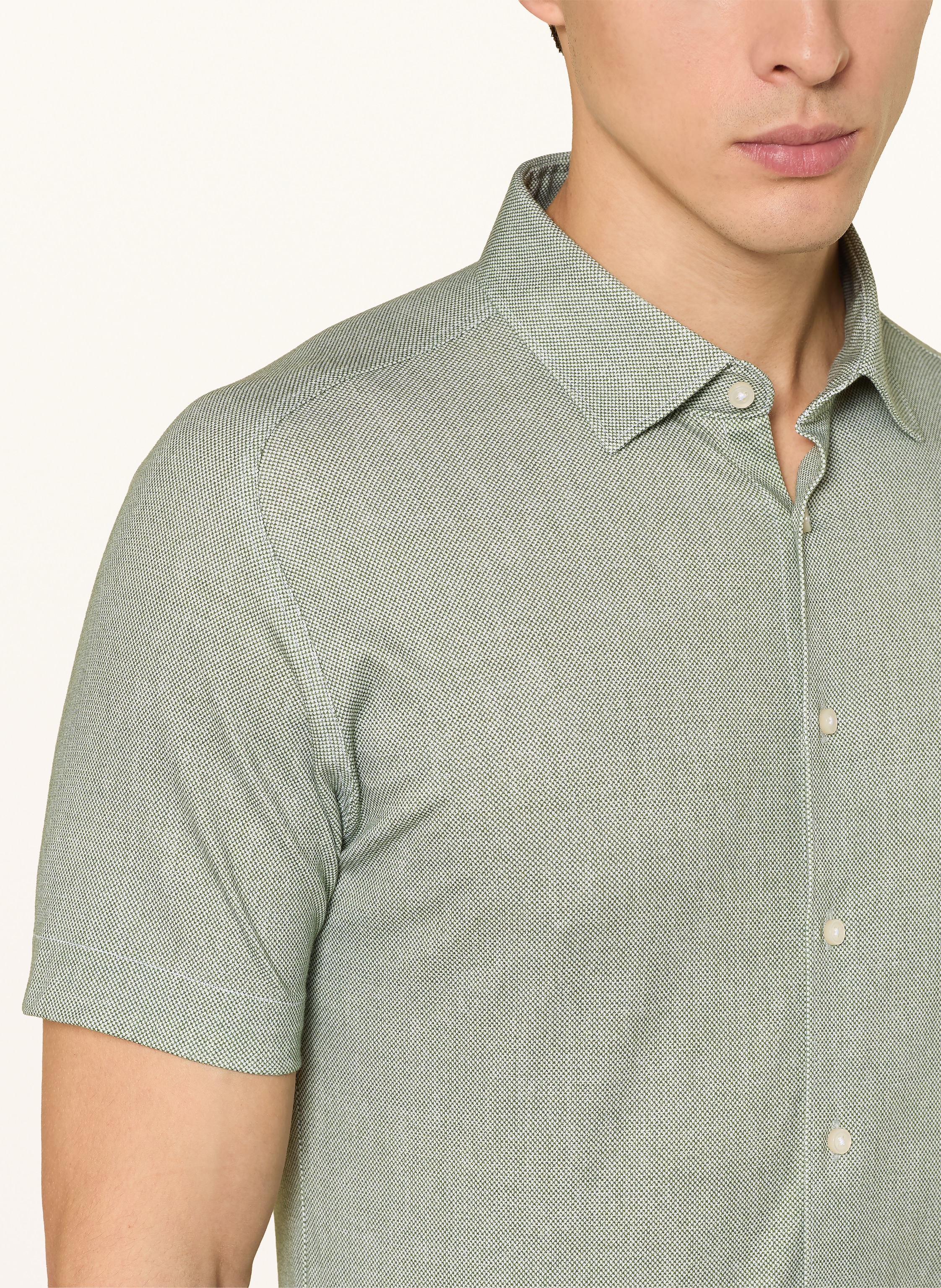 Thumbnail - Desoto Kurzarm-Hemd Slim Fit Aus Jersey gruen