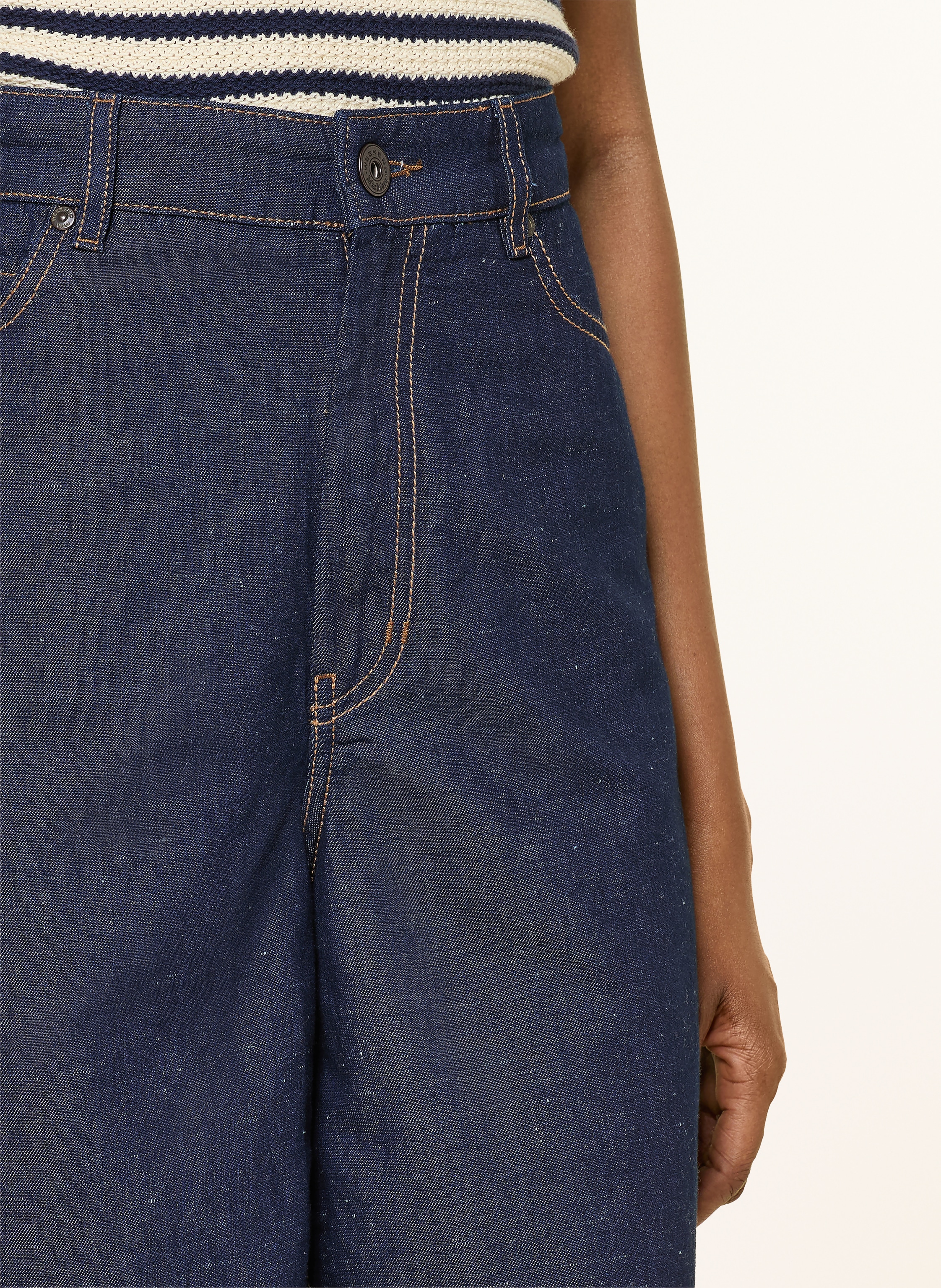 Thumbnail - Weekend Max Mara Jeansshorts Dozono Mit Leinen blau