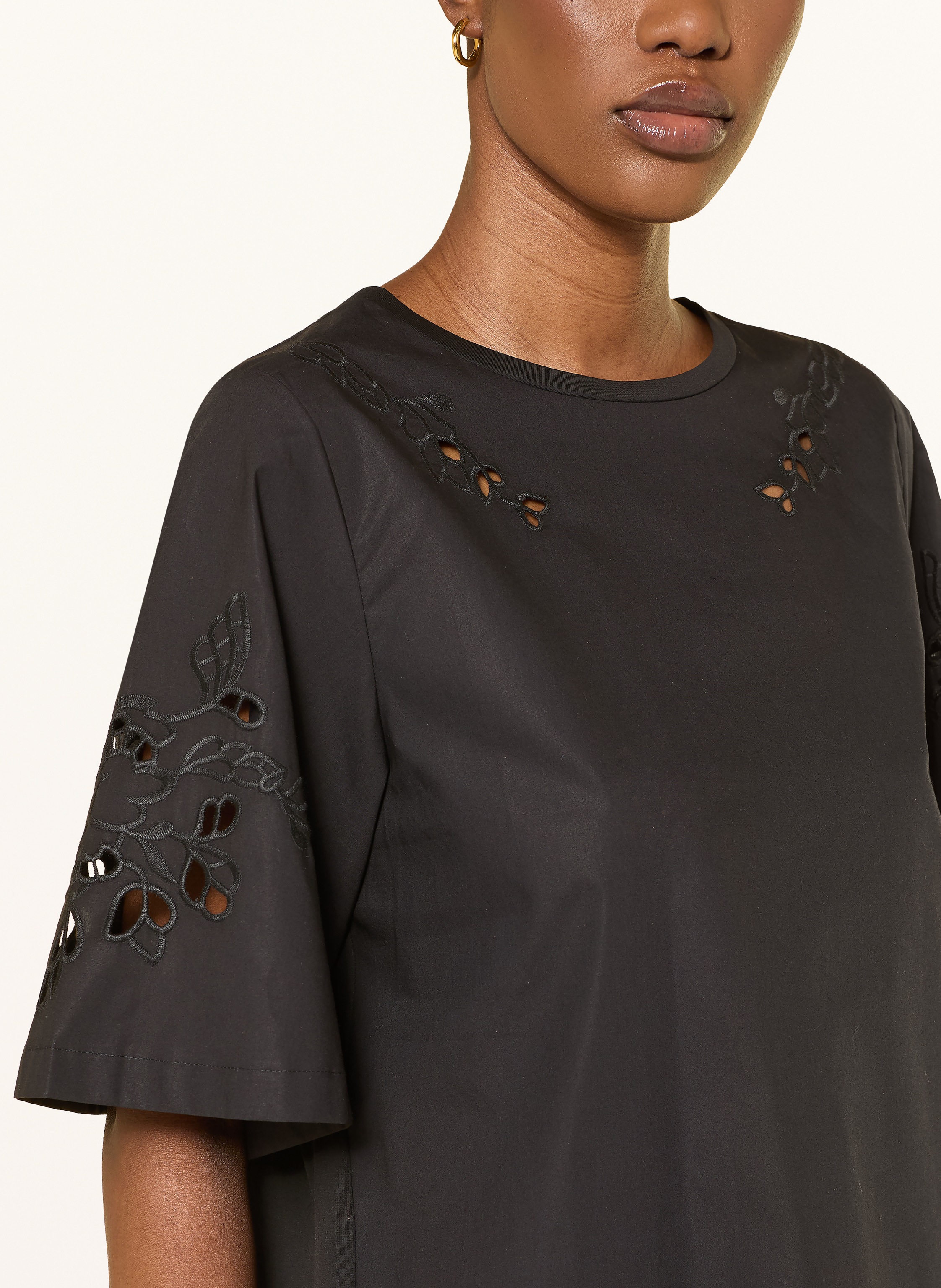 Thumbnail - Weekend Max Mara Blusenshirt Targa Mit Lochspitze schwarz