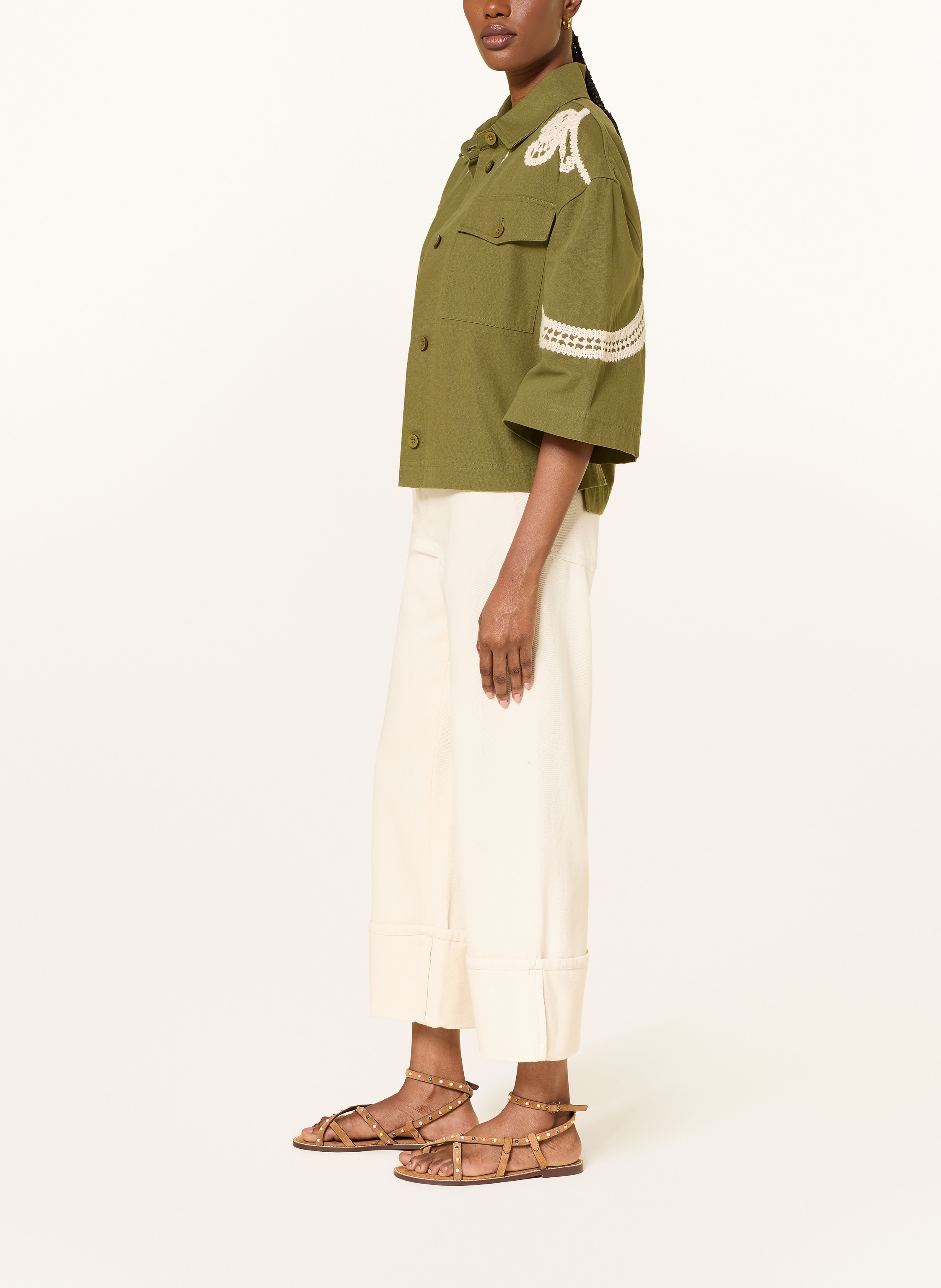 Thumbnail - Weekend Max Mara Jeans-Culotte Gesto weiss