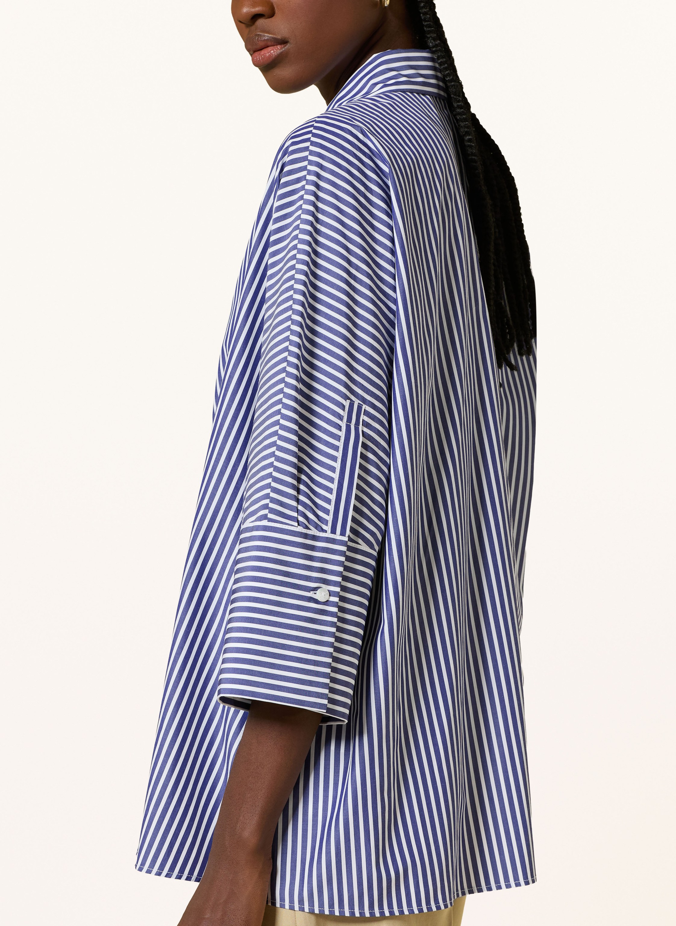 Thumbnail - Weekend Max Mara Oversized-Hemdbluse Hudson Mit 3/4-Arm blau