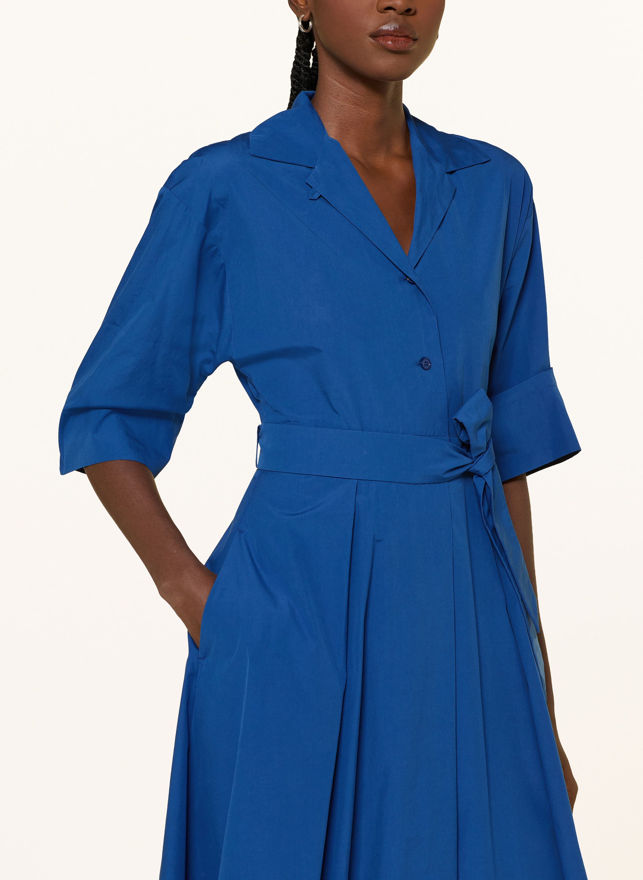 Thumbnail - Weekend Max Mara Hemdblusenkleid Padana Mit 3/4-Arm blau