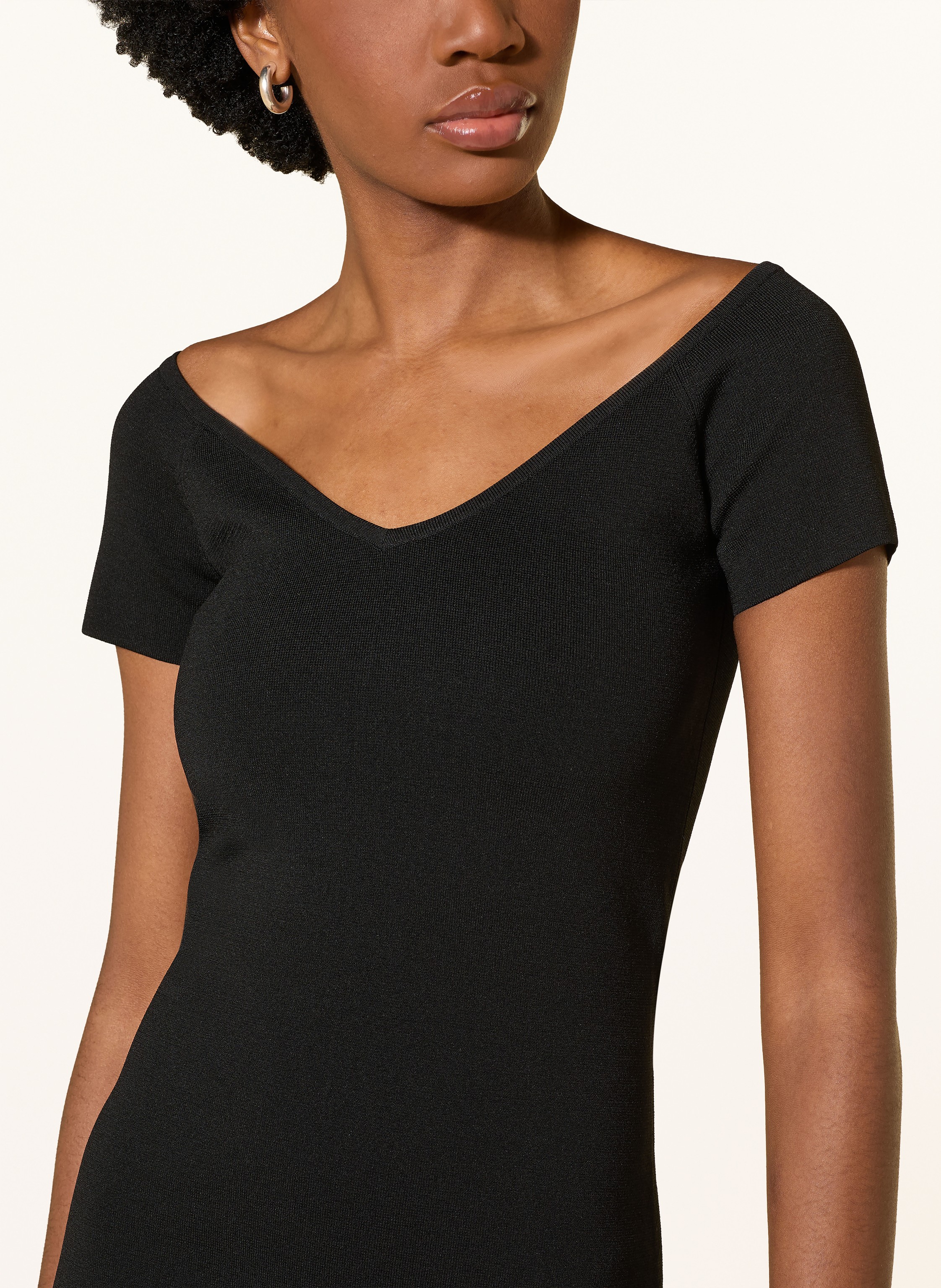 Thumbnail - Max Mara Studio Strickkleid Cabina schwarz