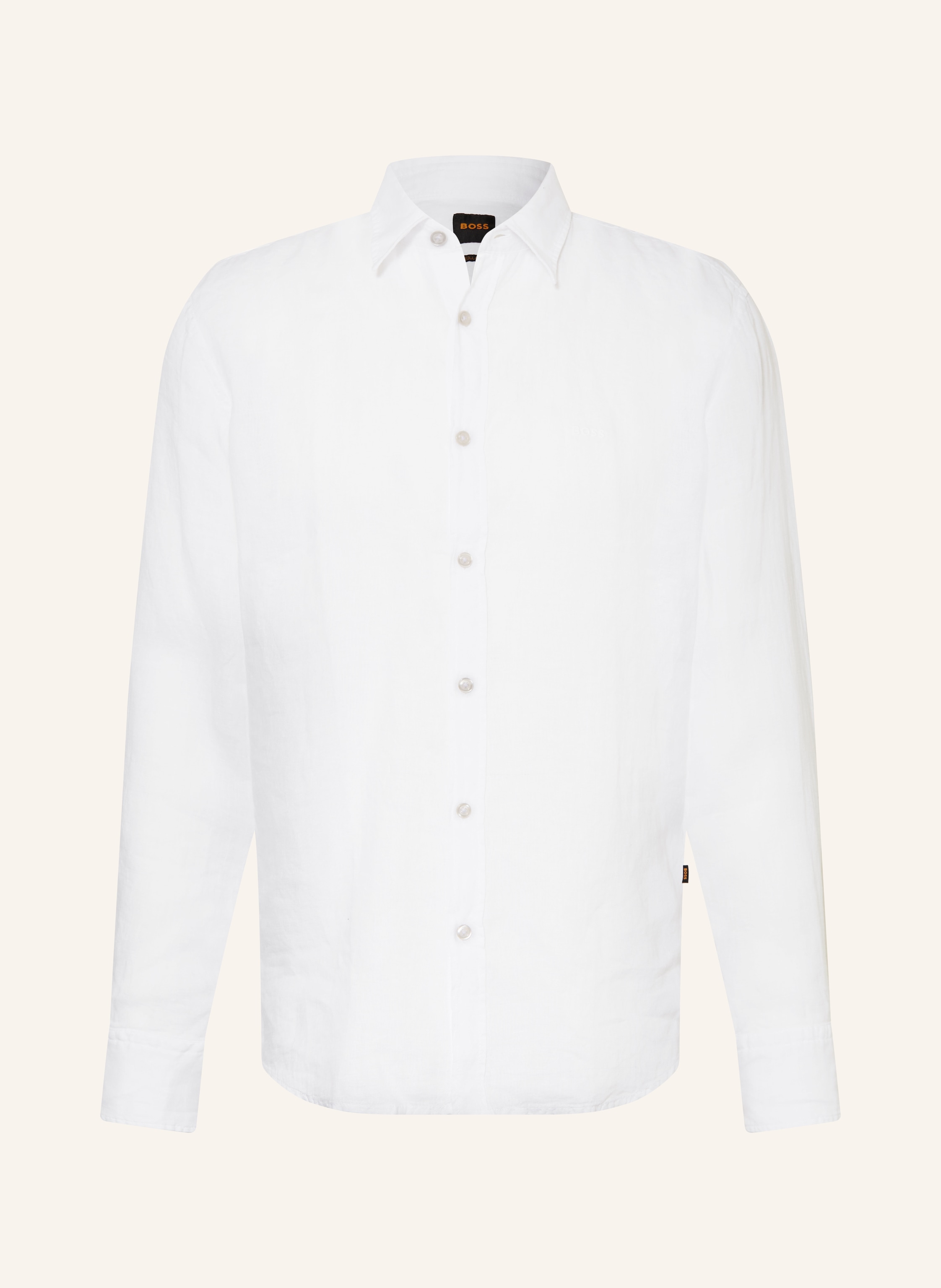 Boss Boss Leinenhemd Relegant Regular Fit weiss in WEISS