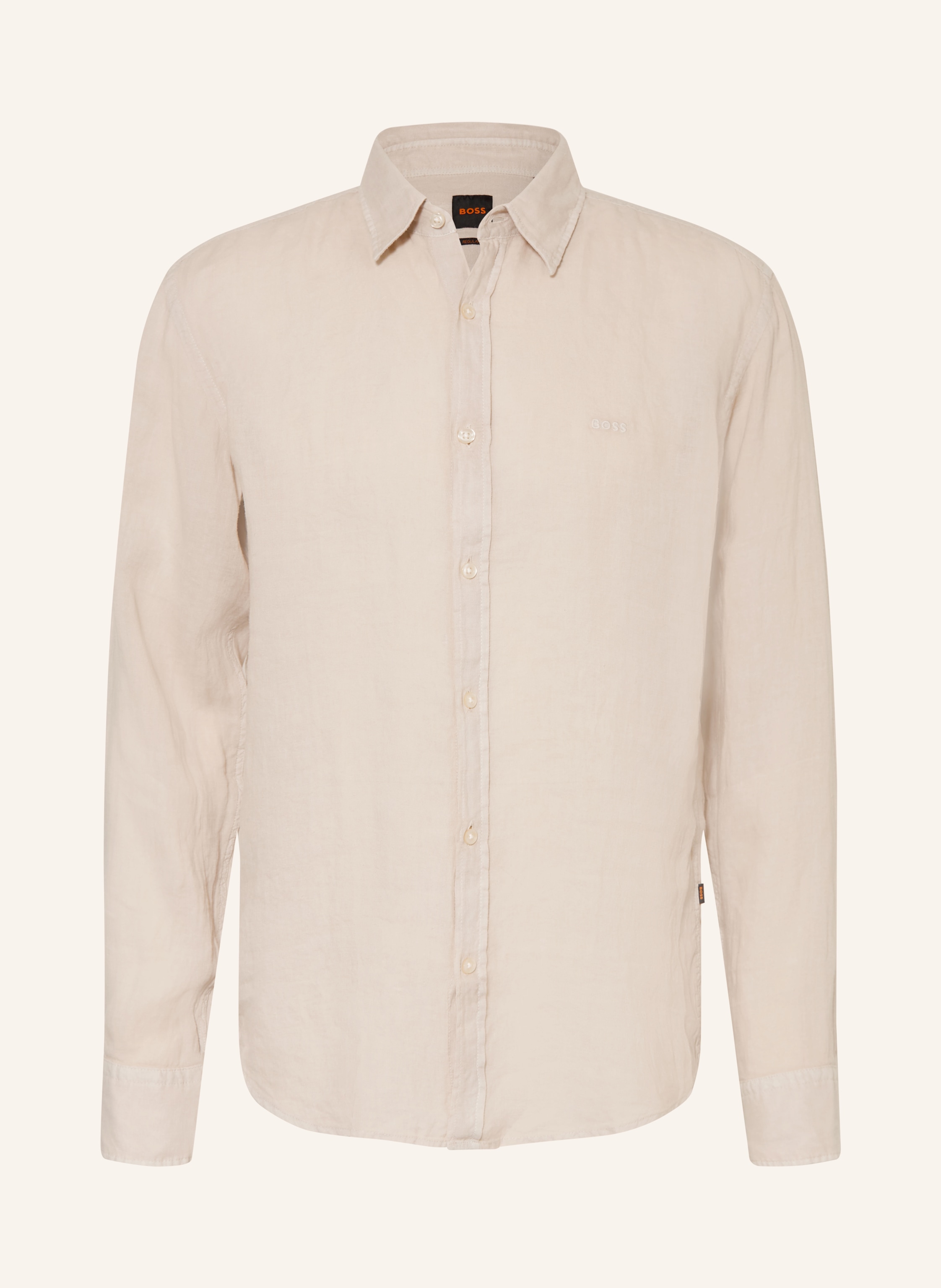 Boss Boss Leinenhemd Relegant Regular Fit beige in BEIGE