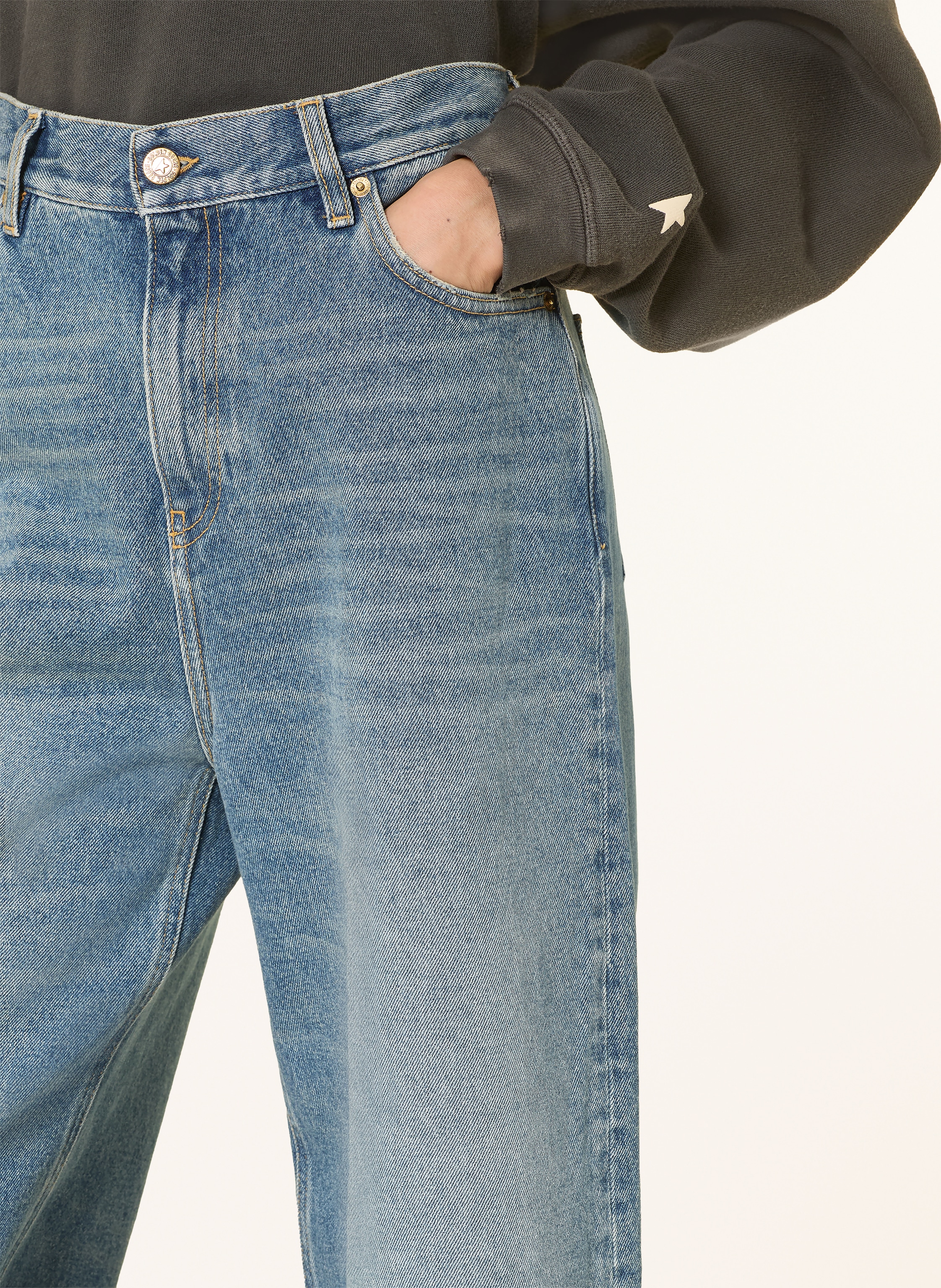Thumbnail - Golden Goose Boyfriend Jeans Melody blau