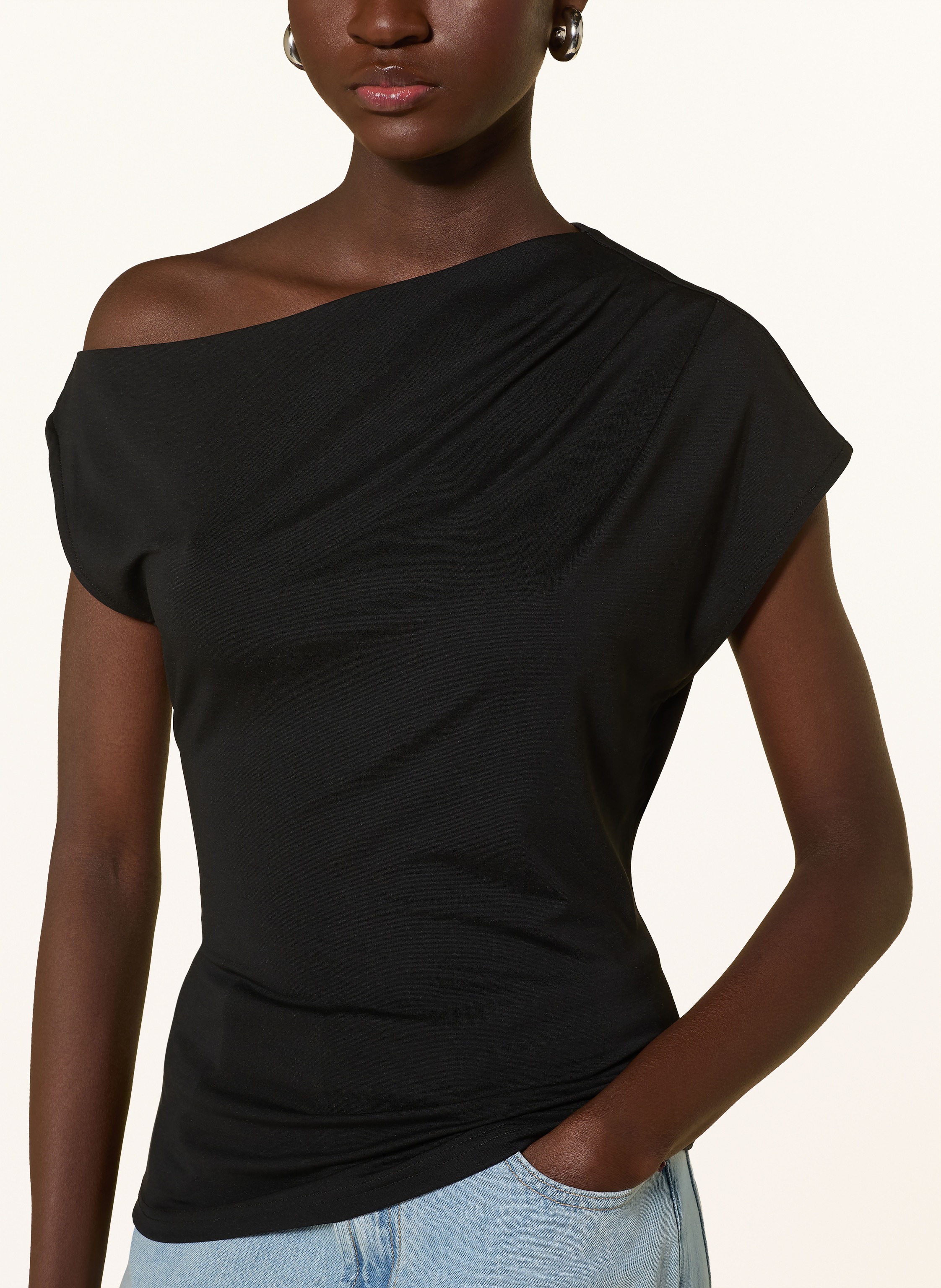 Thumbnail - Selected Femme One-Shoulder-Top schwarz