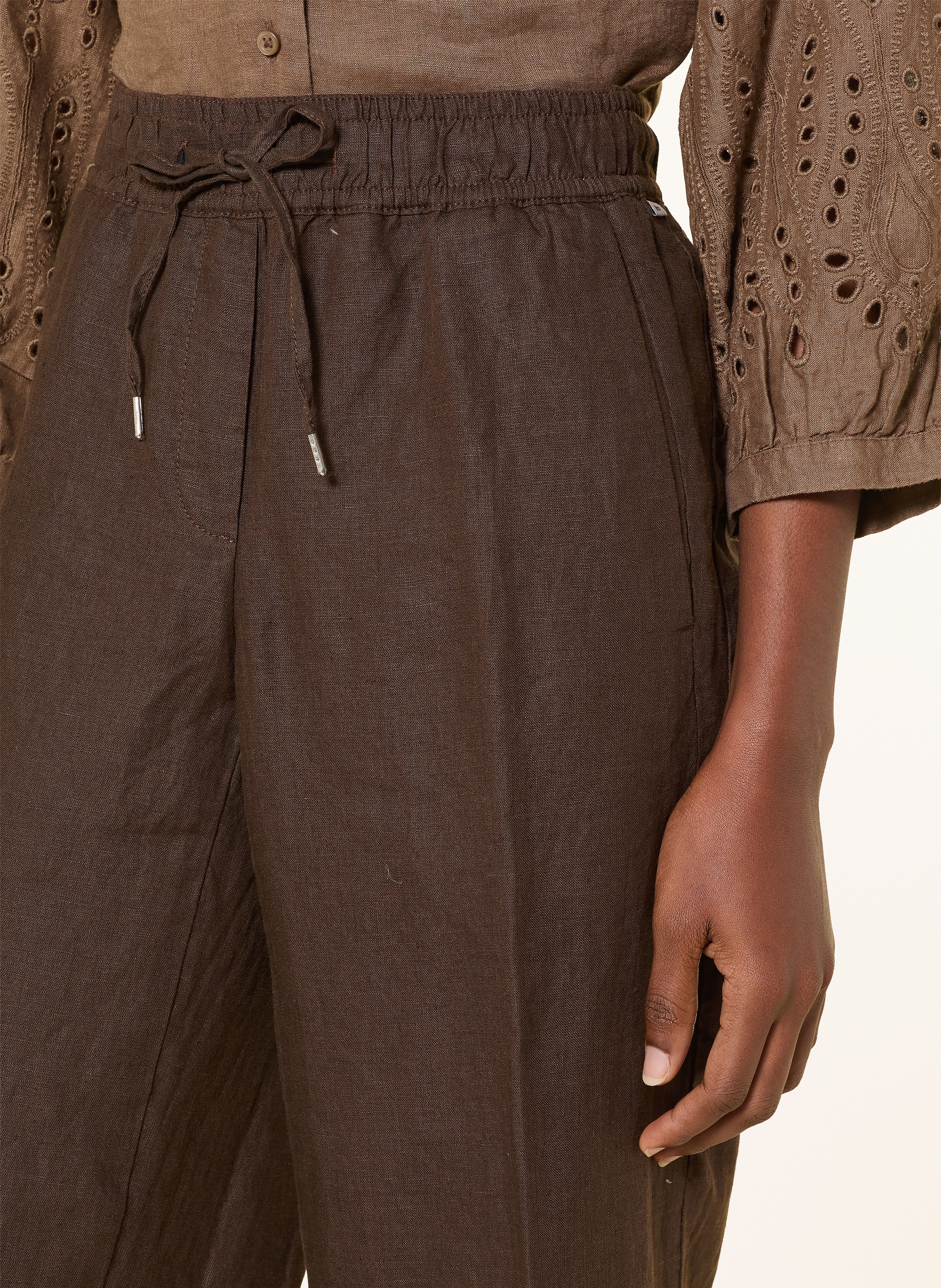 Brax Marlenehose Farina Aus Leinen braun – Bild 2