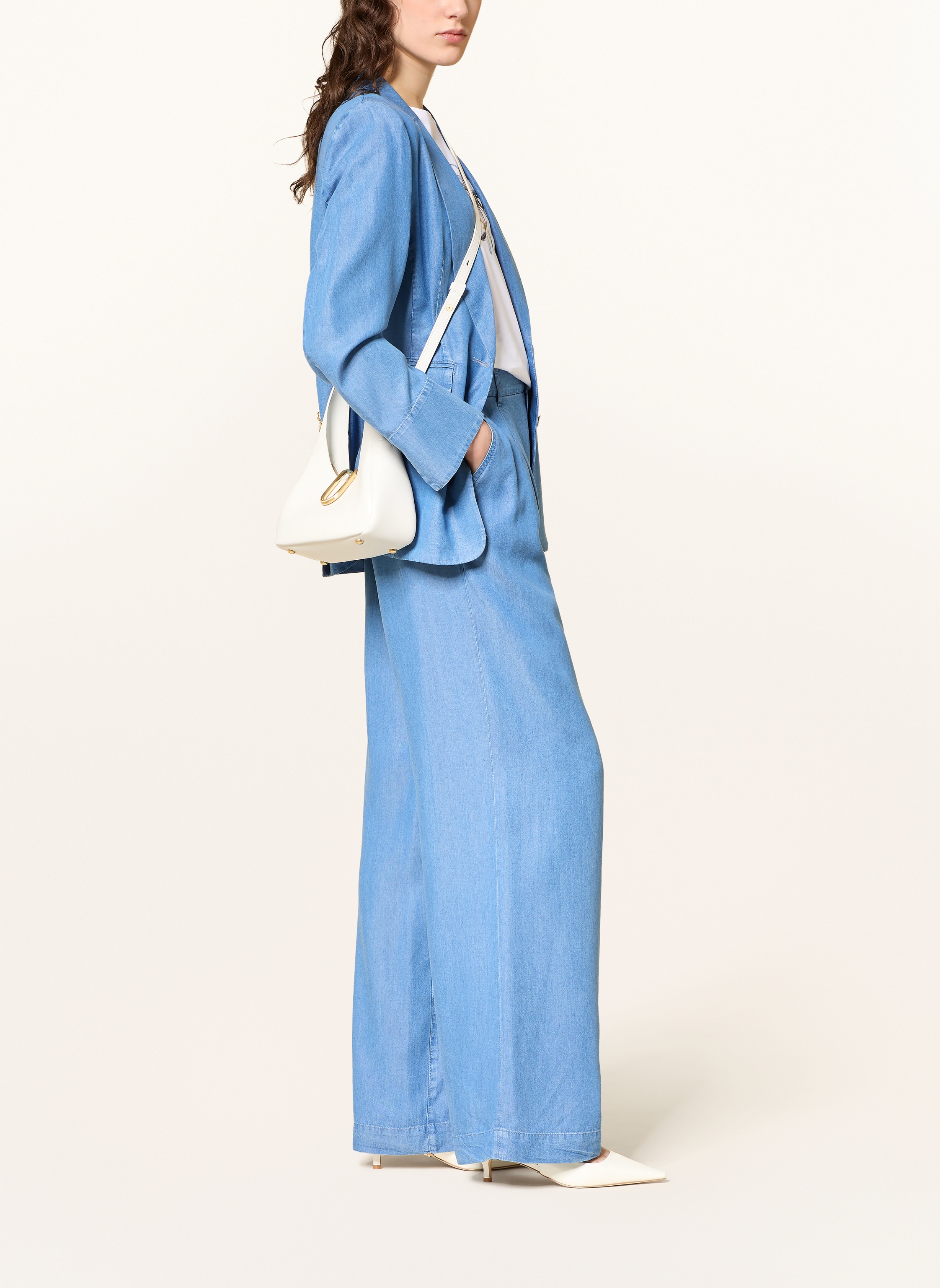 Thumbnail - Marc Cain Marlenehose Wichita In Jeansoptik blau