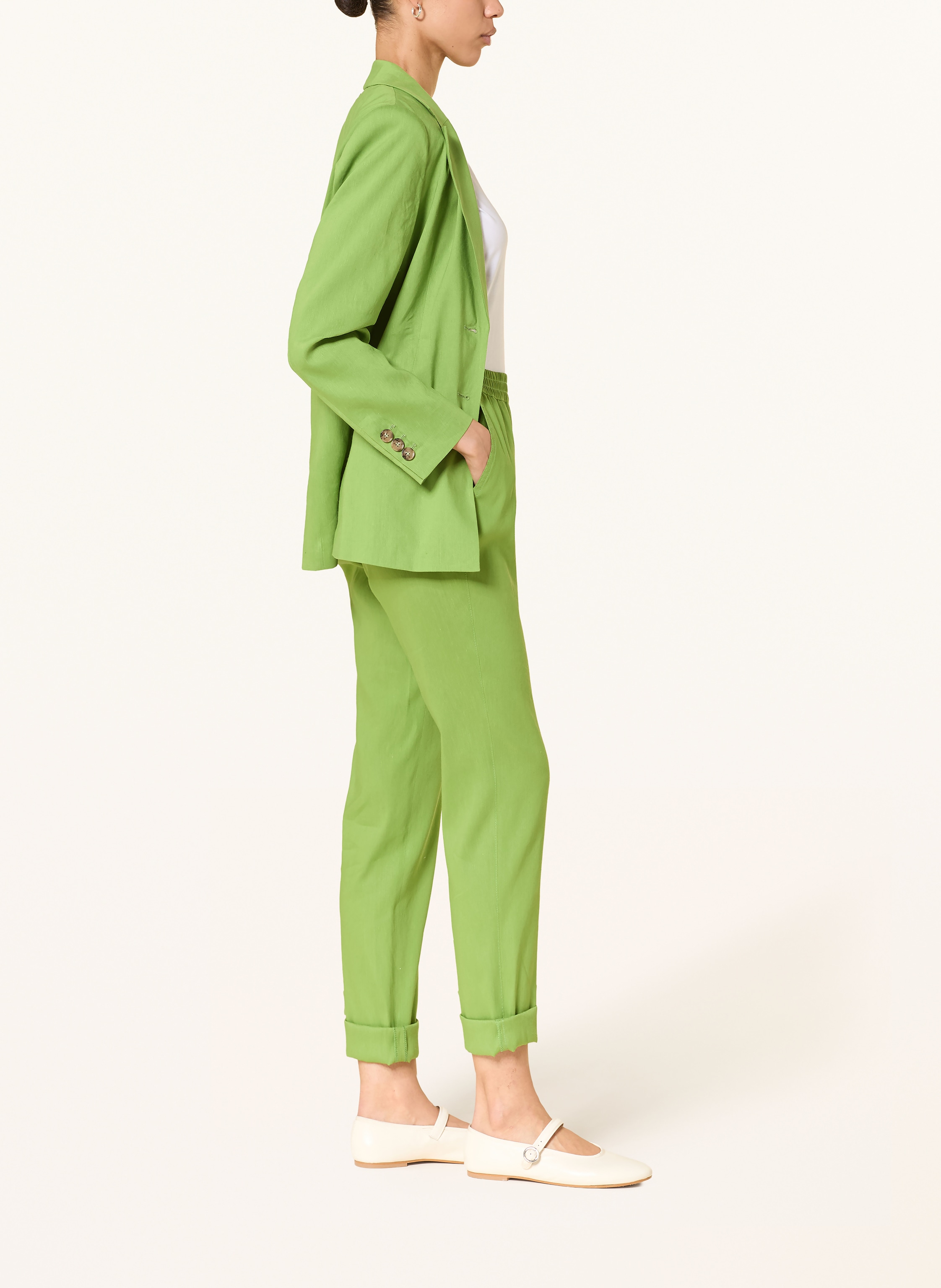 Thumbnail - Marc Cain Hose Rhodos Mit Leinen gruen