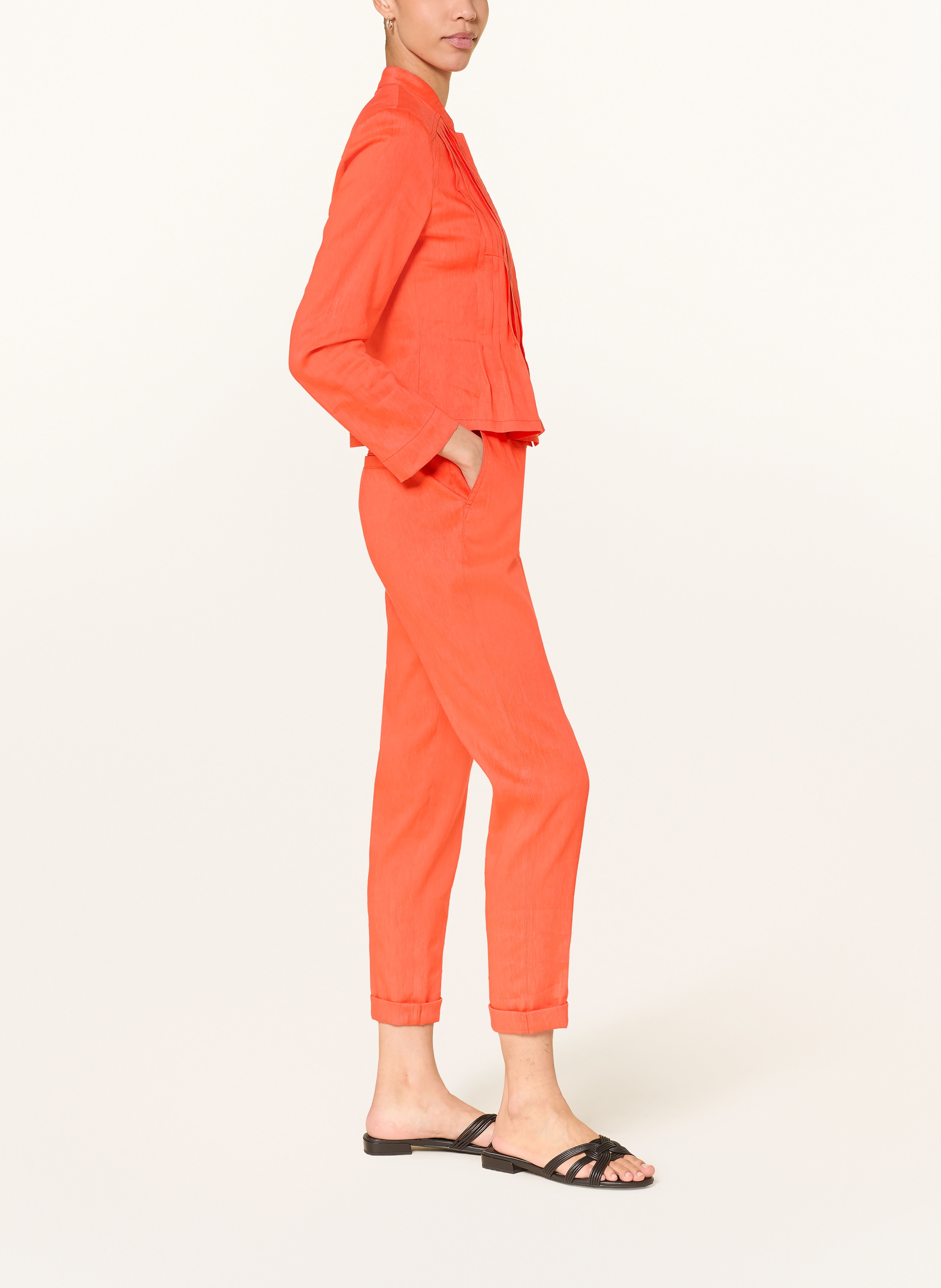 Thumbnail - Marc Cain Hose Rhodos Mit Leinen rot