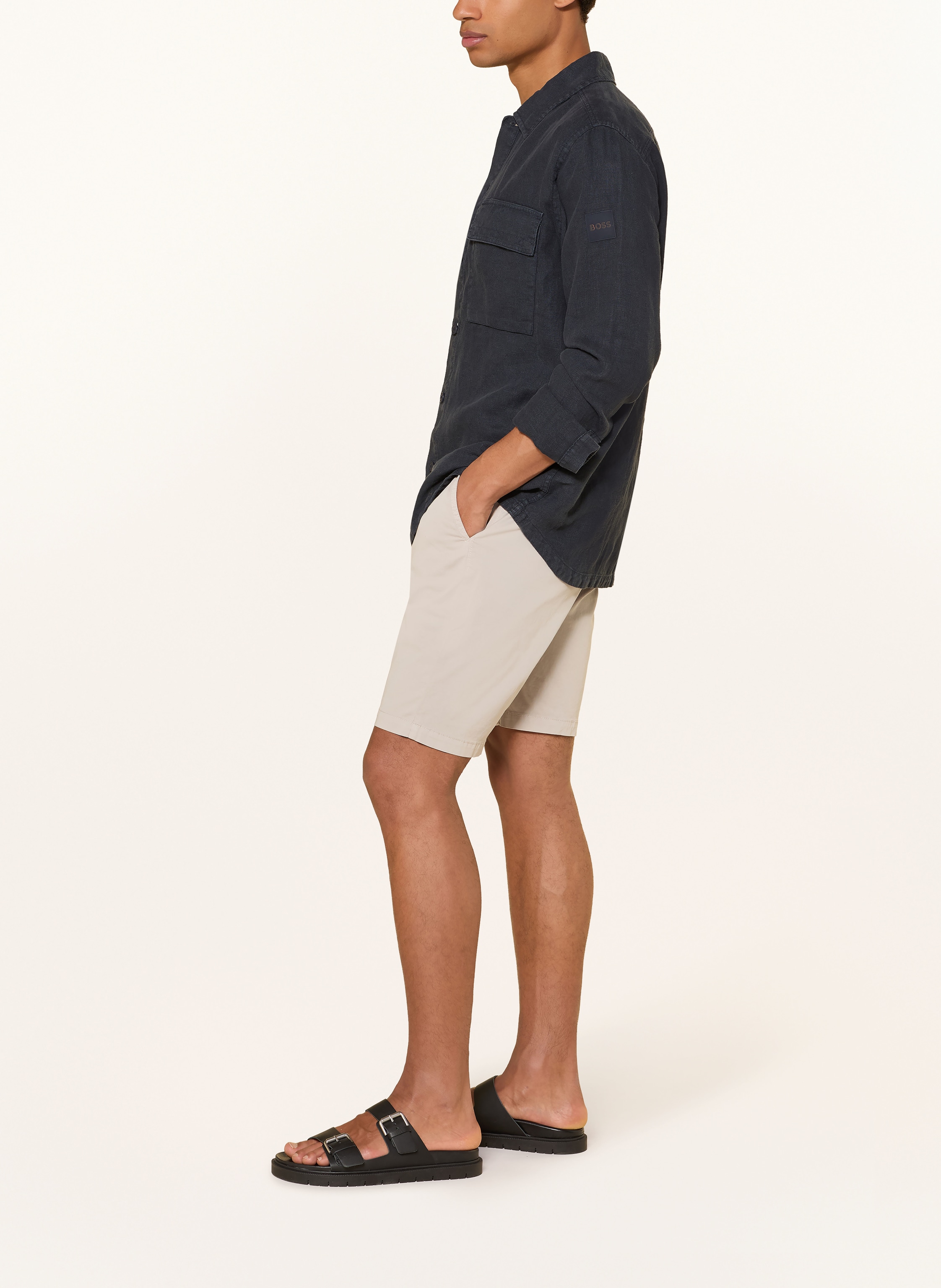 Thumbnail - Boss Chinoshorts Tapered Fit beige