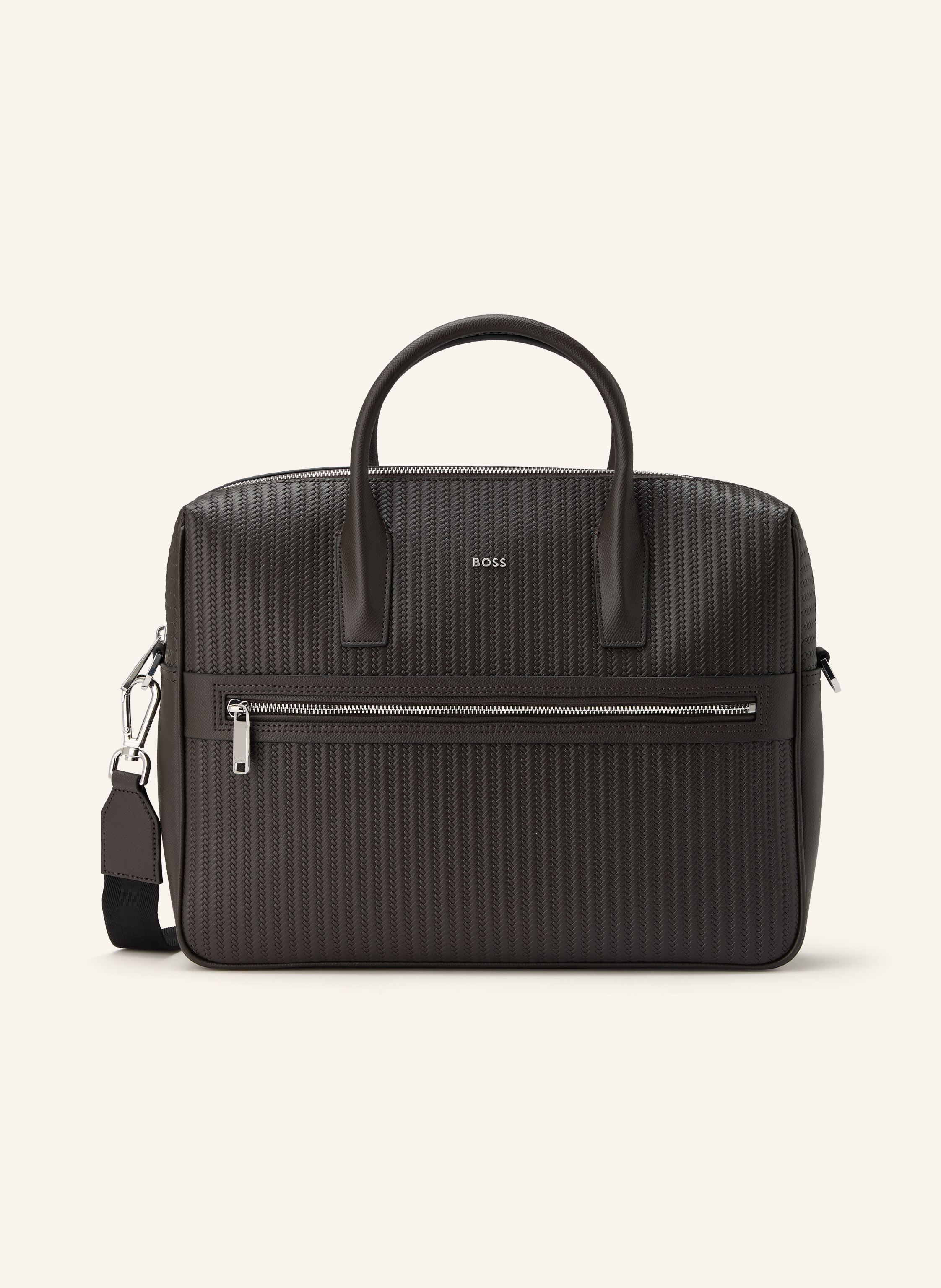 Boss Boss Business-Tasche Daxter braun in DUNKELBRAUN / SILBER