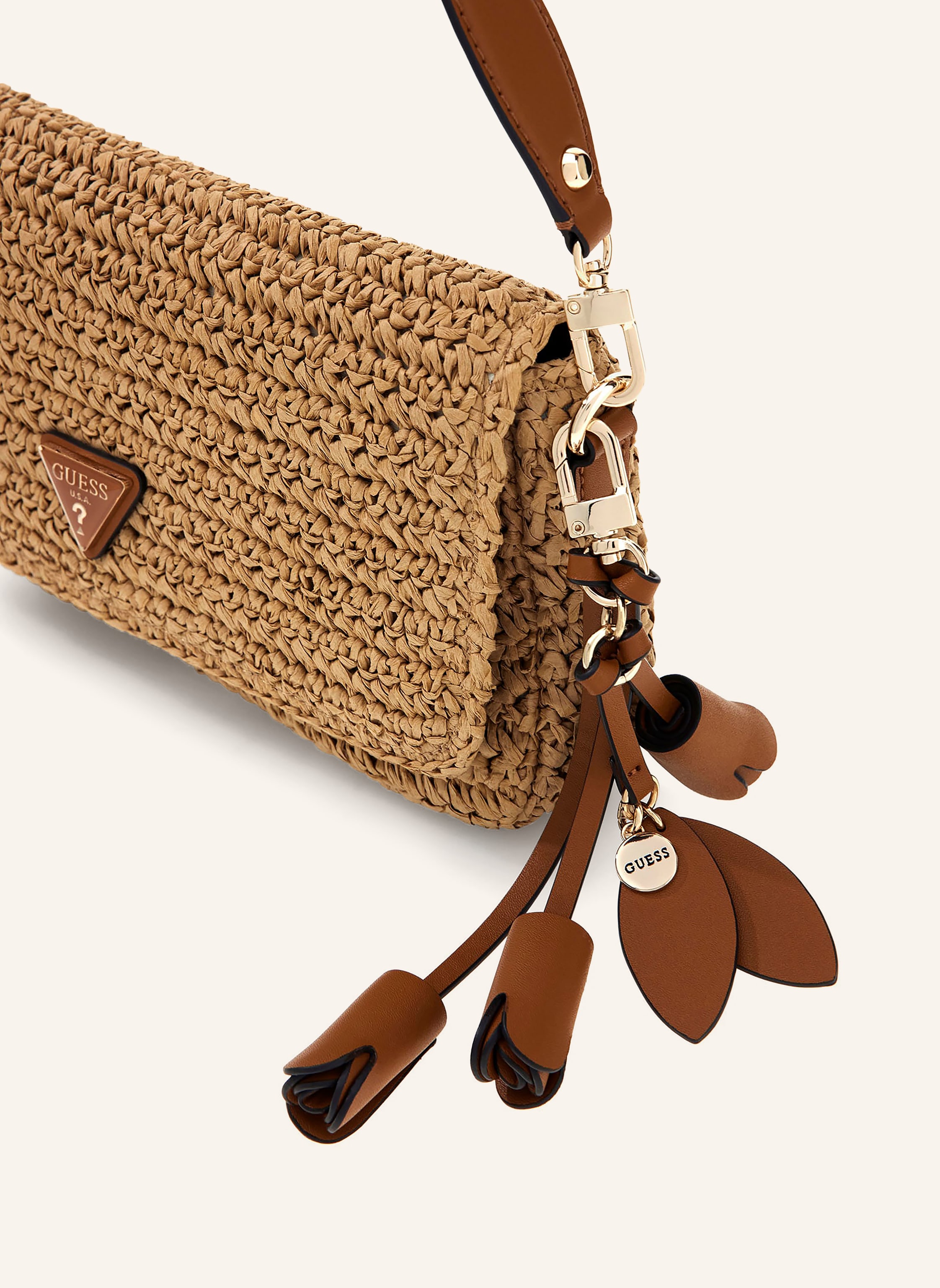 Thumbnail - Guess Schultertasche Ofelia beige