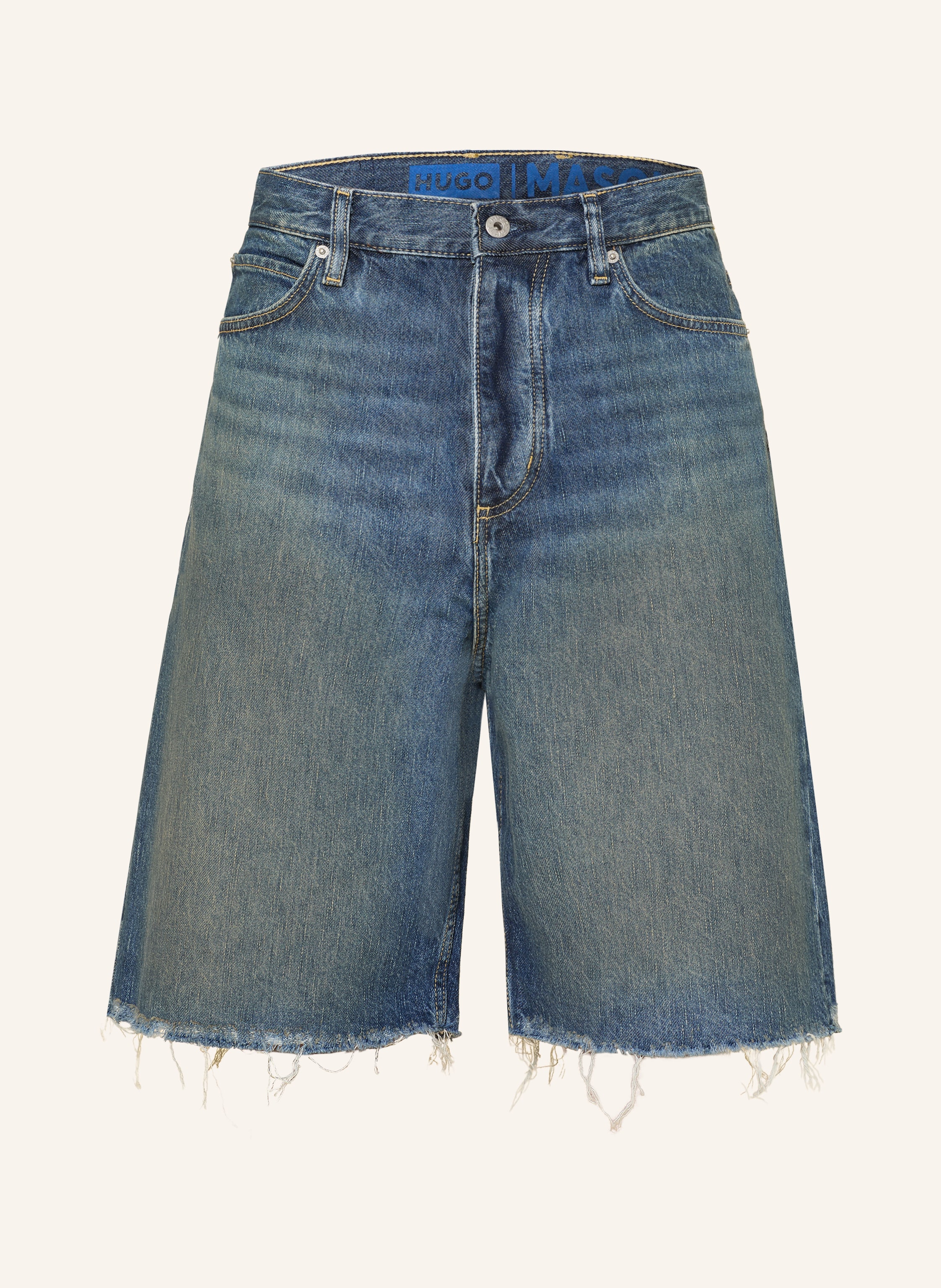 Hugo Jeansshorts Mason Loose Baggy Fit blau