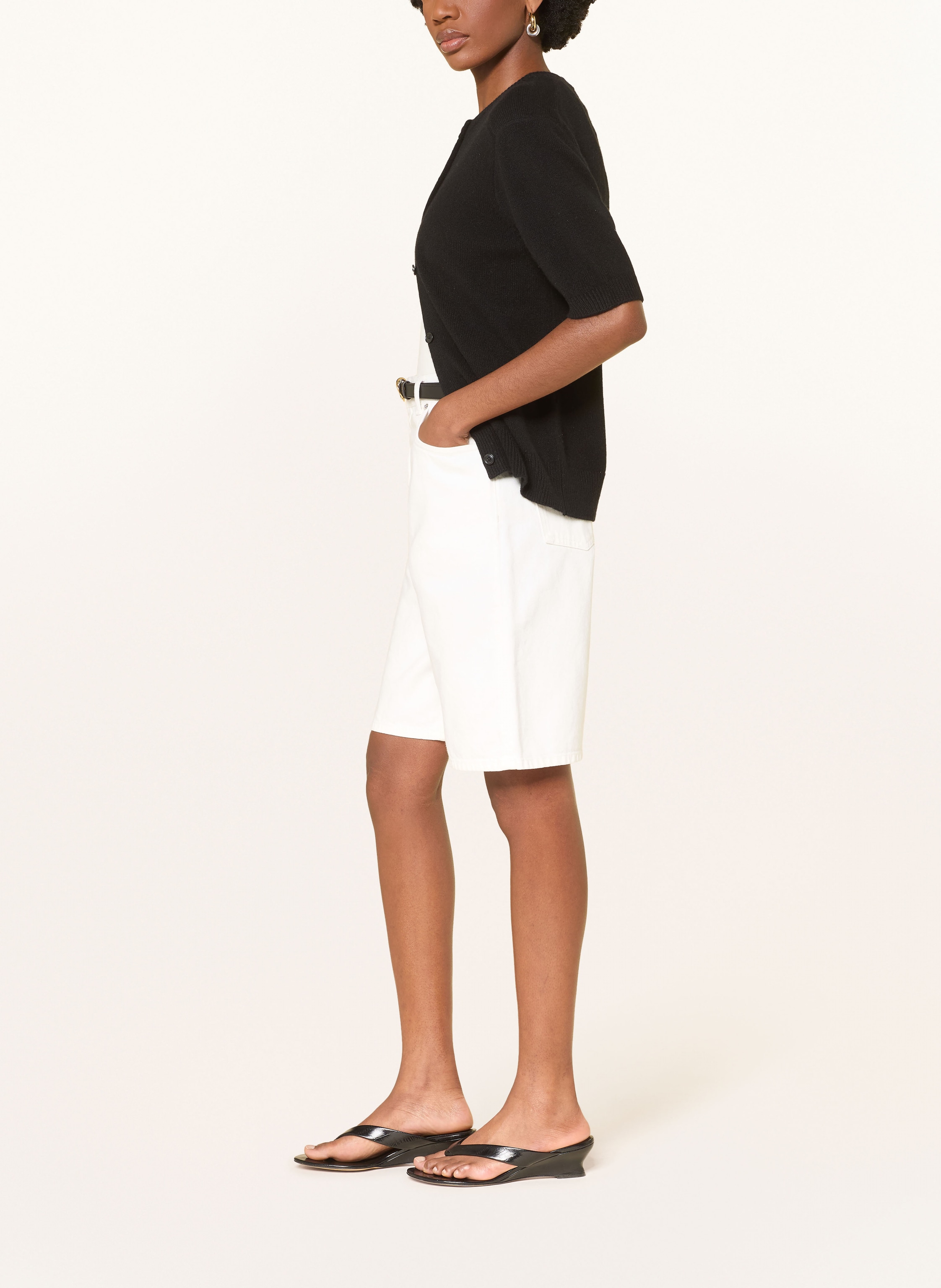 Thumbnail - Loulou De Saison Jeansshorts Isu weiss