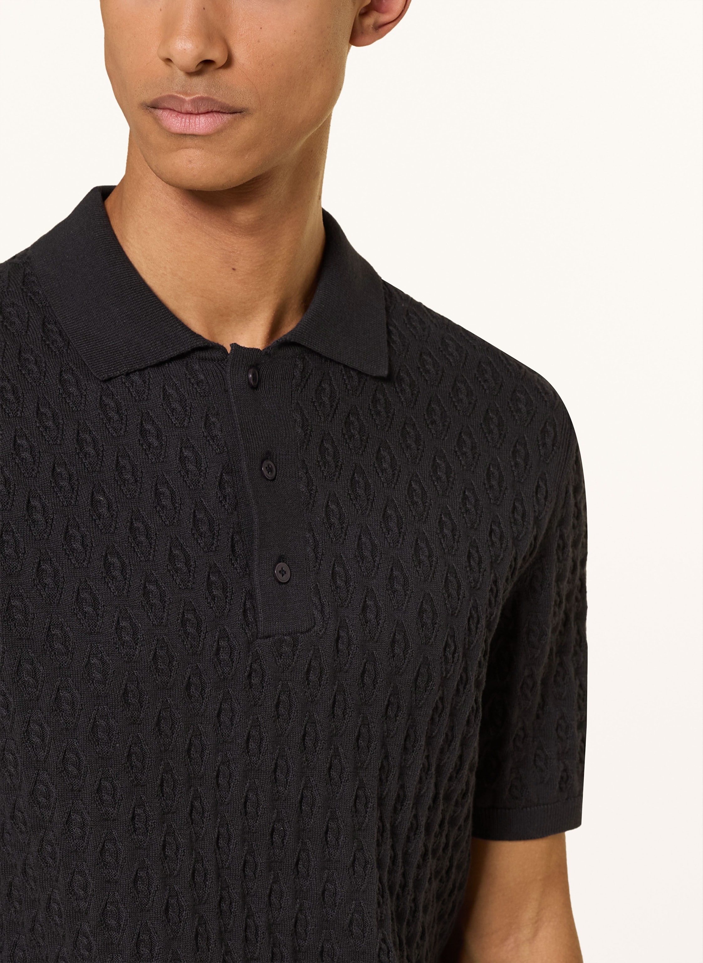 Thumbnail - Digel Move Strick-Poloshirt Atila blau