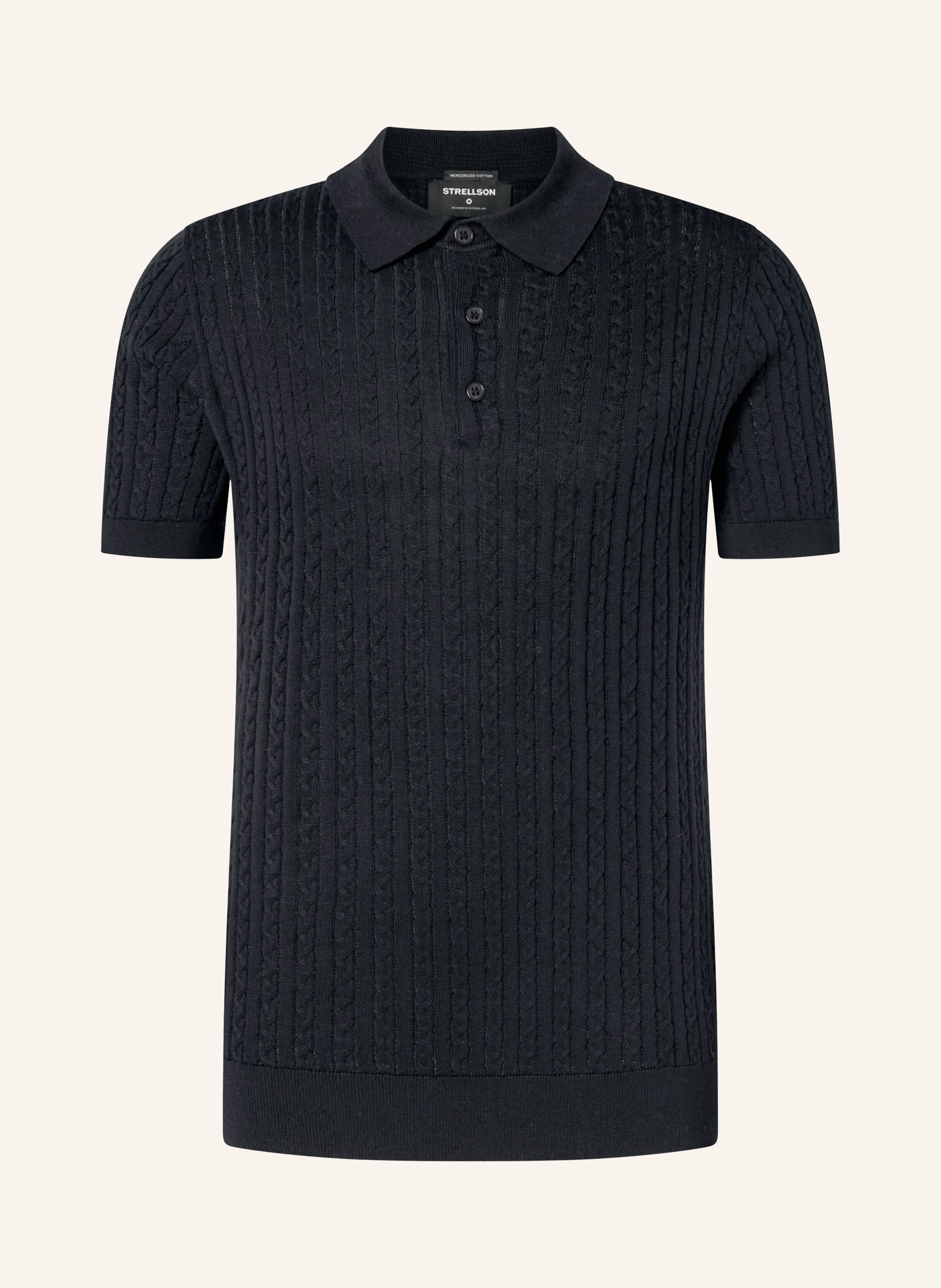 Strellson Strick-Poloshirt Adrian blau
