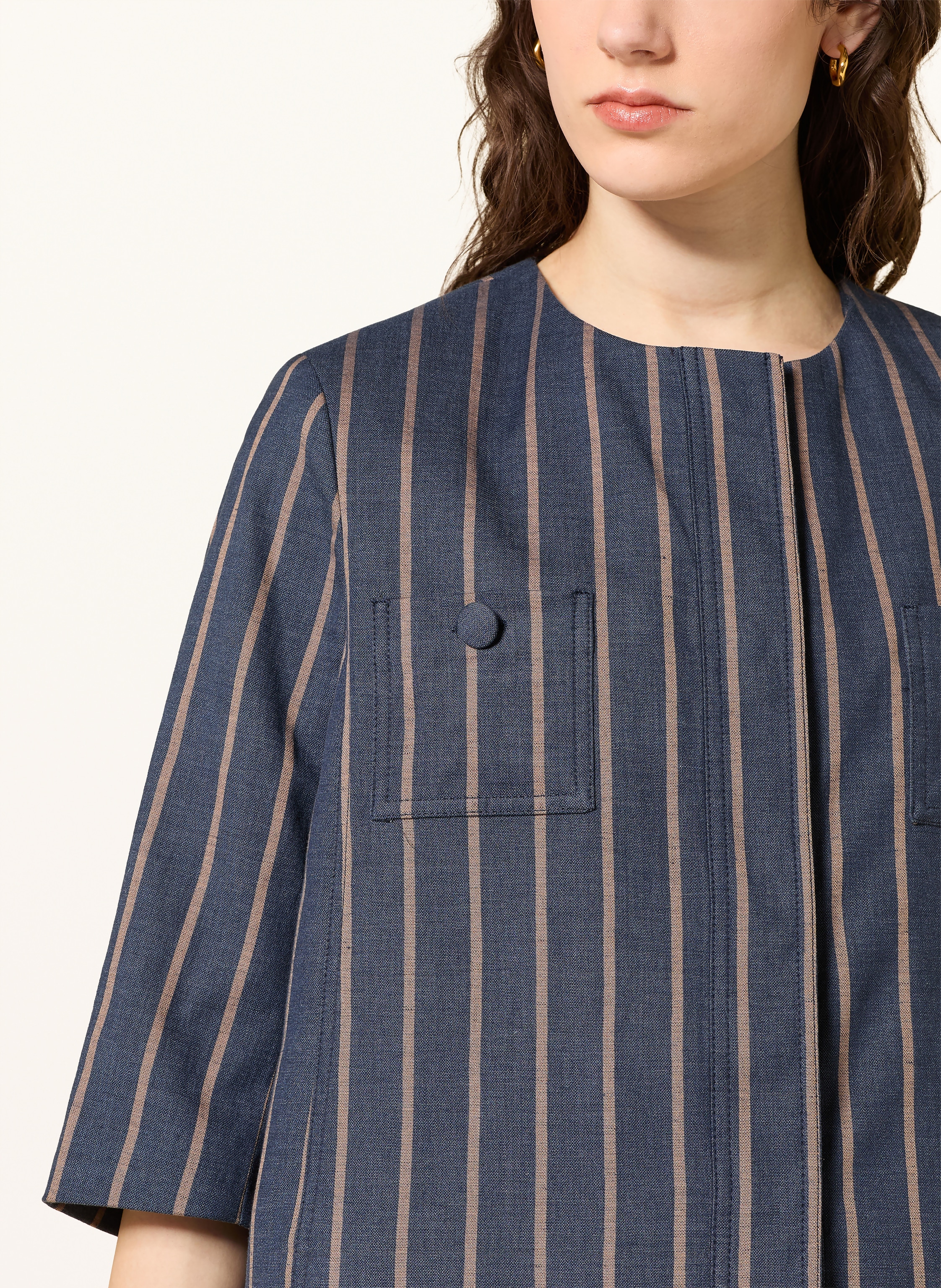 Thumbnail - Pamela Henson Kastenjacke Philka Mit 3/4-Arm blau