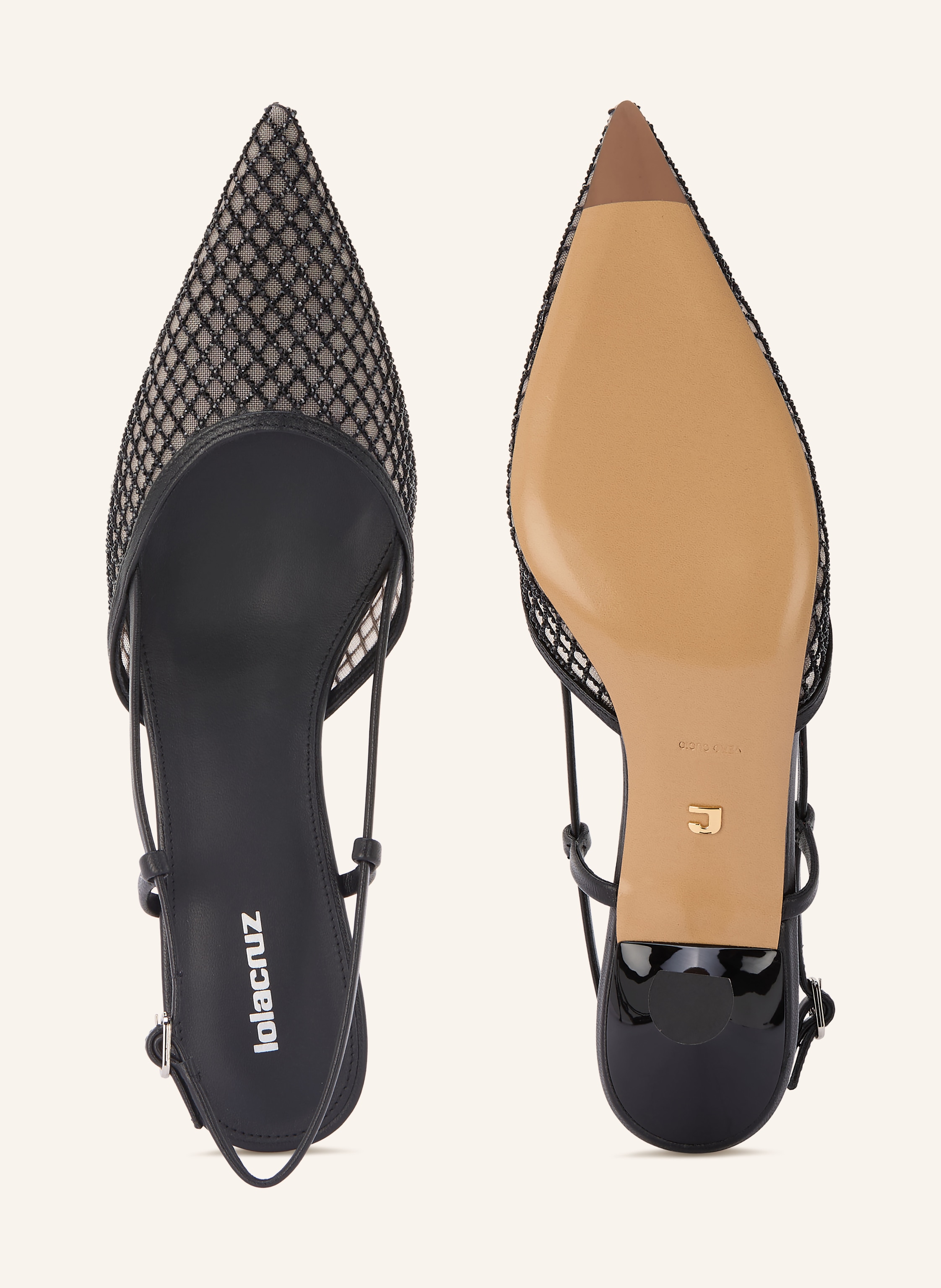 Thumbnail - Lola Cruz Slingpumps Ruby 55 Mit Schmucksteinen schwarz