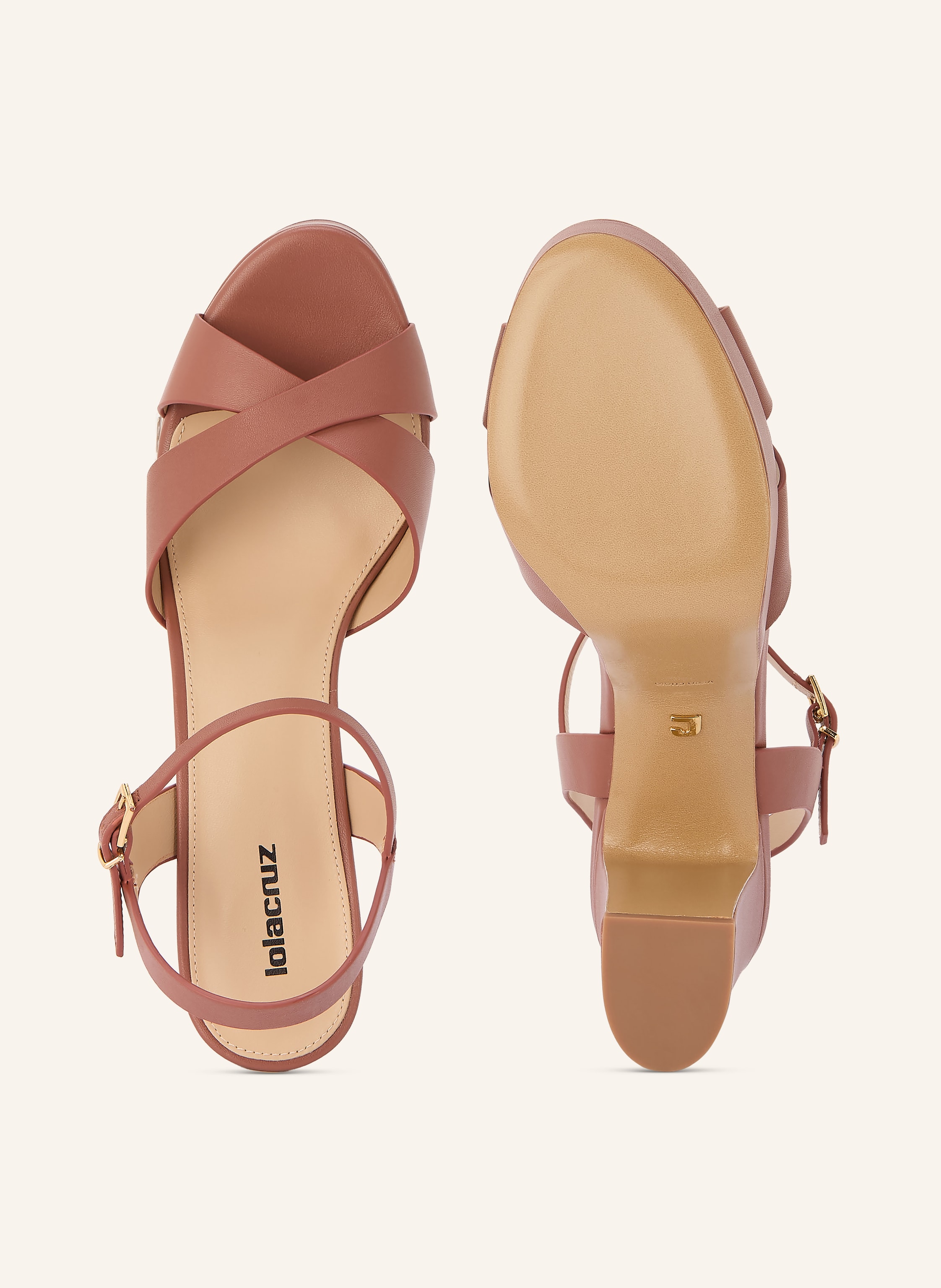 Thumbnail - Lola Cruz Plateau-Sandaletten braun