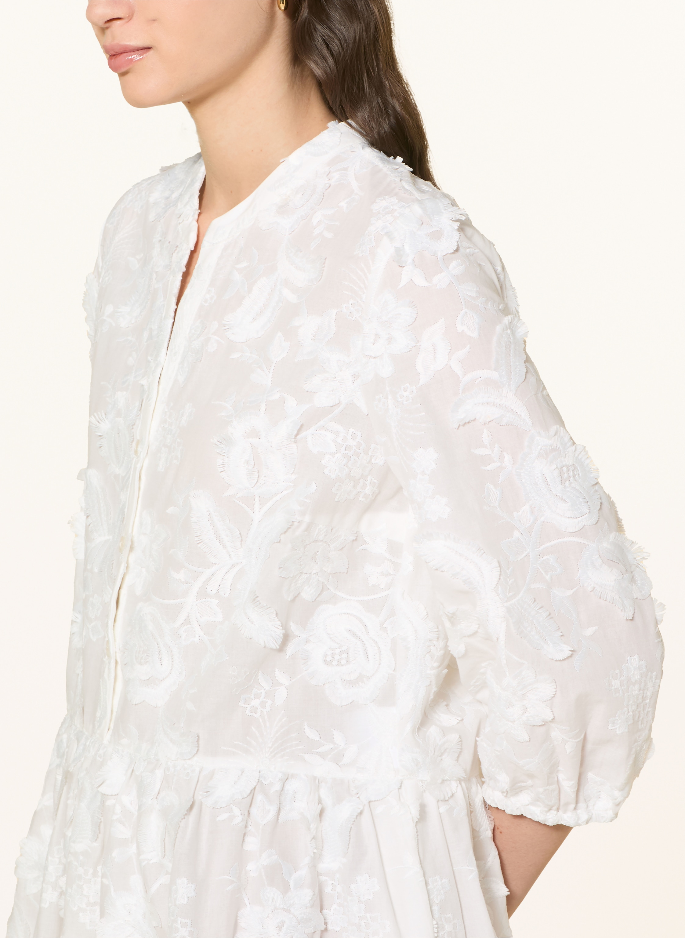 Thumbnail - White Label Kleid Mit 3/4-Arm weiss