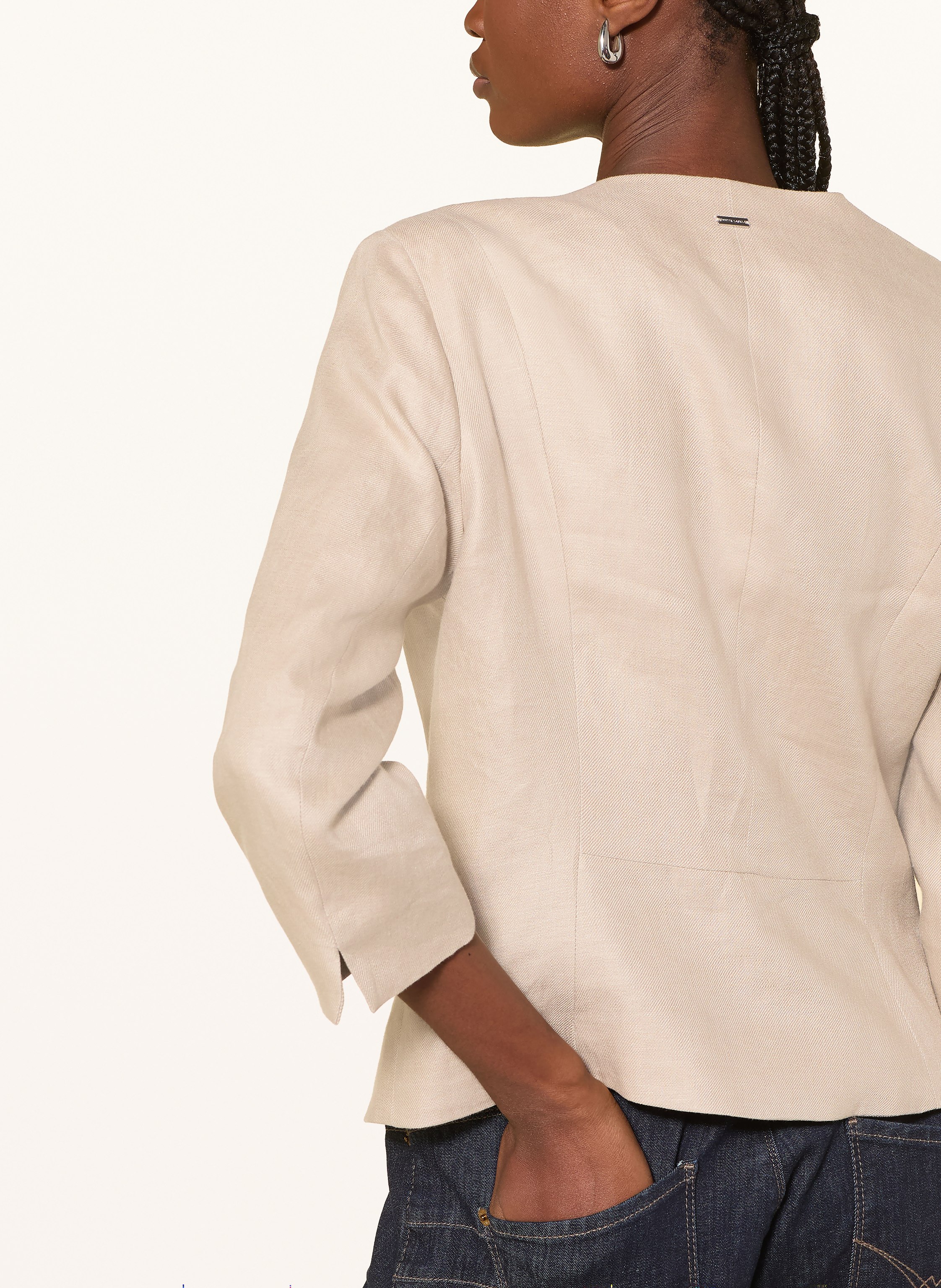 Thumbnail - White Label Leinenblazer Mit 3/4-Arm beige