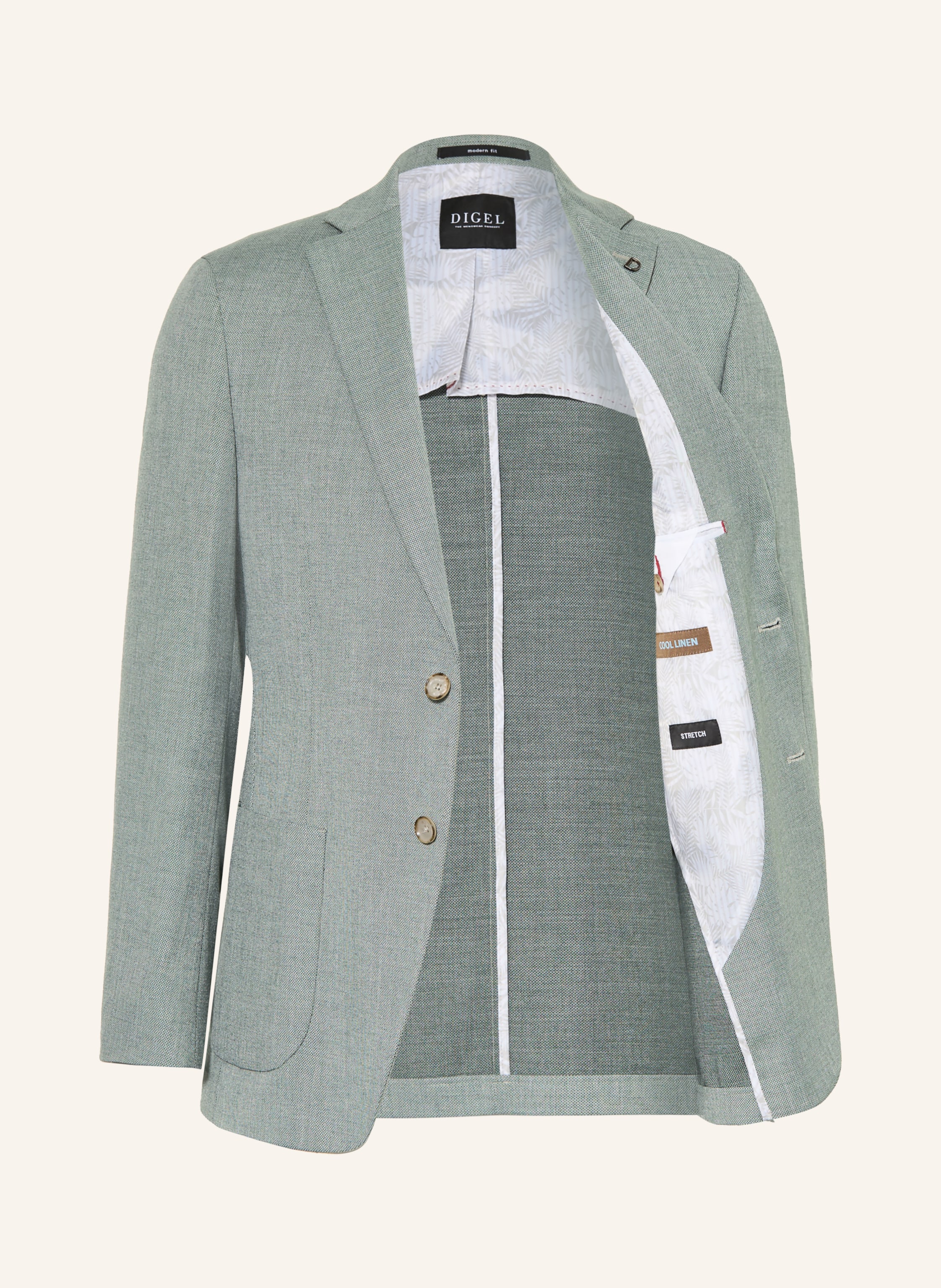 Thumbnail - Digel Anzugsakko Edward Modern Fit gruen