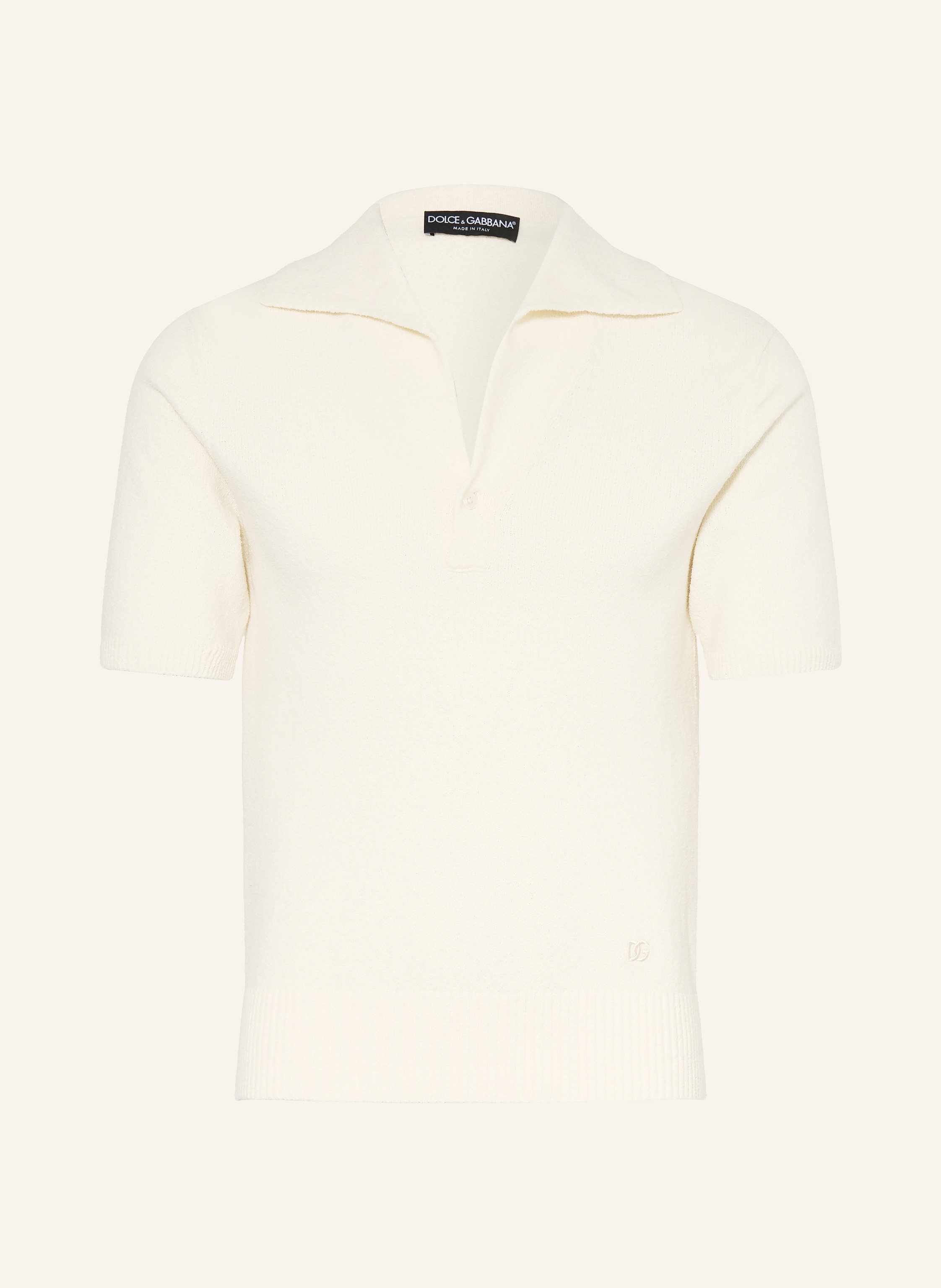 Dolce & Gabbana Strick-Poloshirt beige
