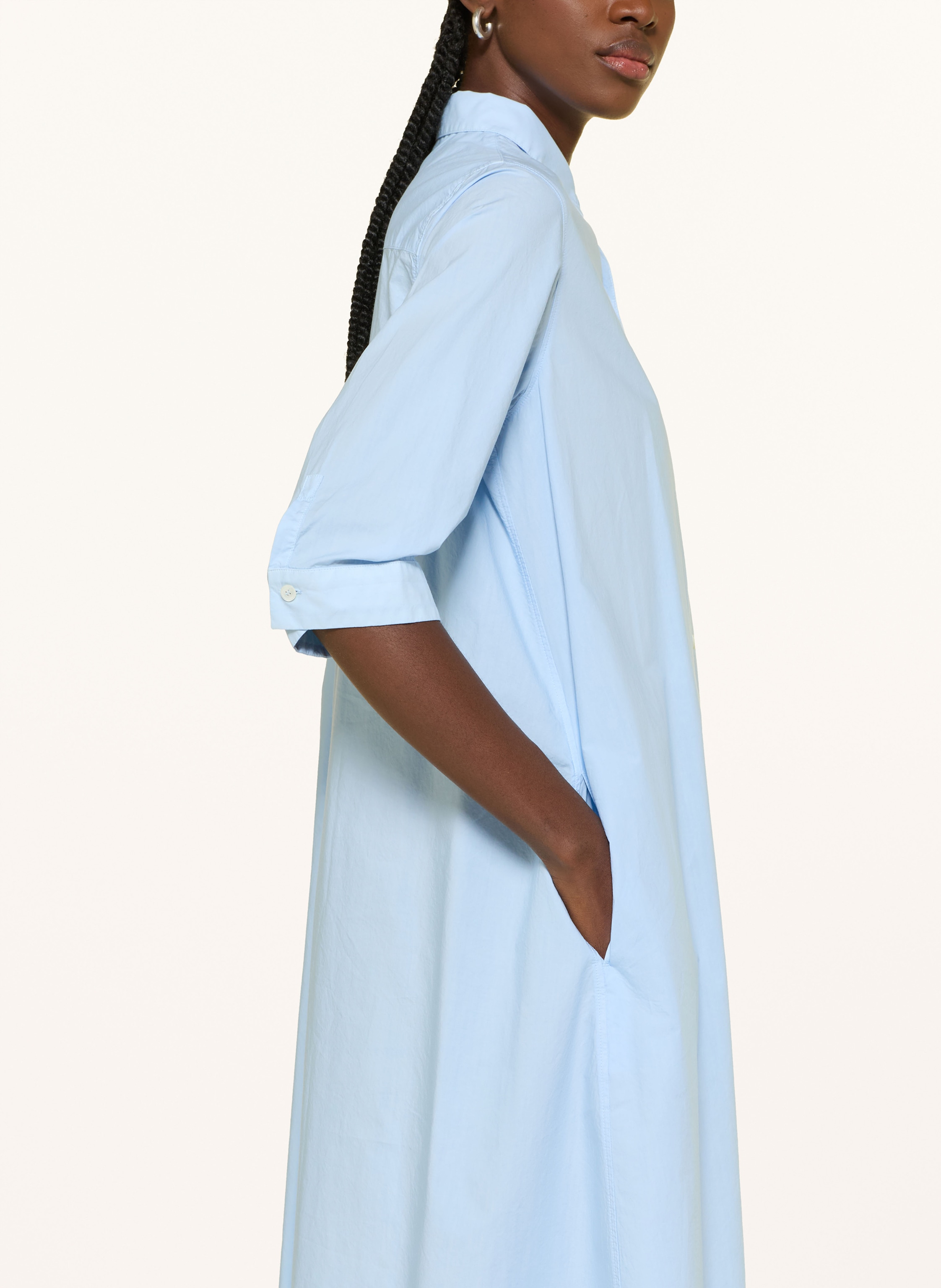 Thumbnail - rosso35 Hemdblusenkleid Mit 3/4-Arm blau