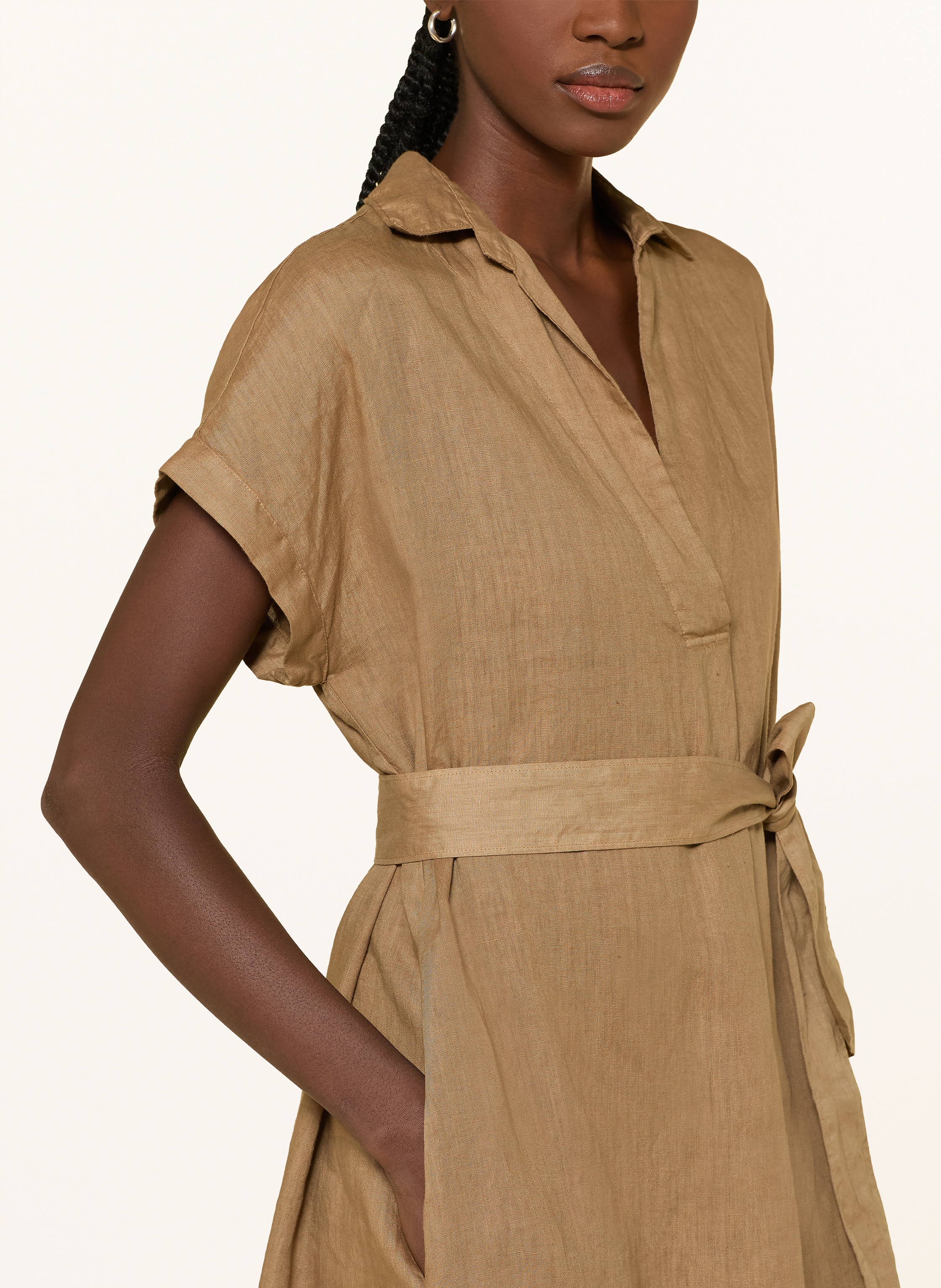 Thumbnail - rosso35 Leinenkleid beige