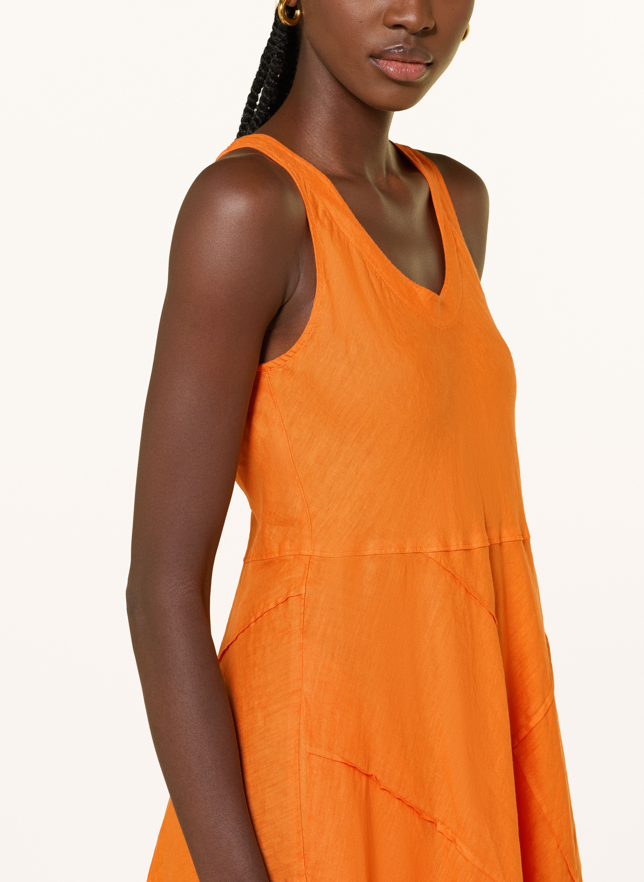 Thumbnail - rosso35 Leinenkleid orange