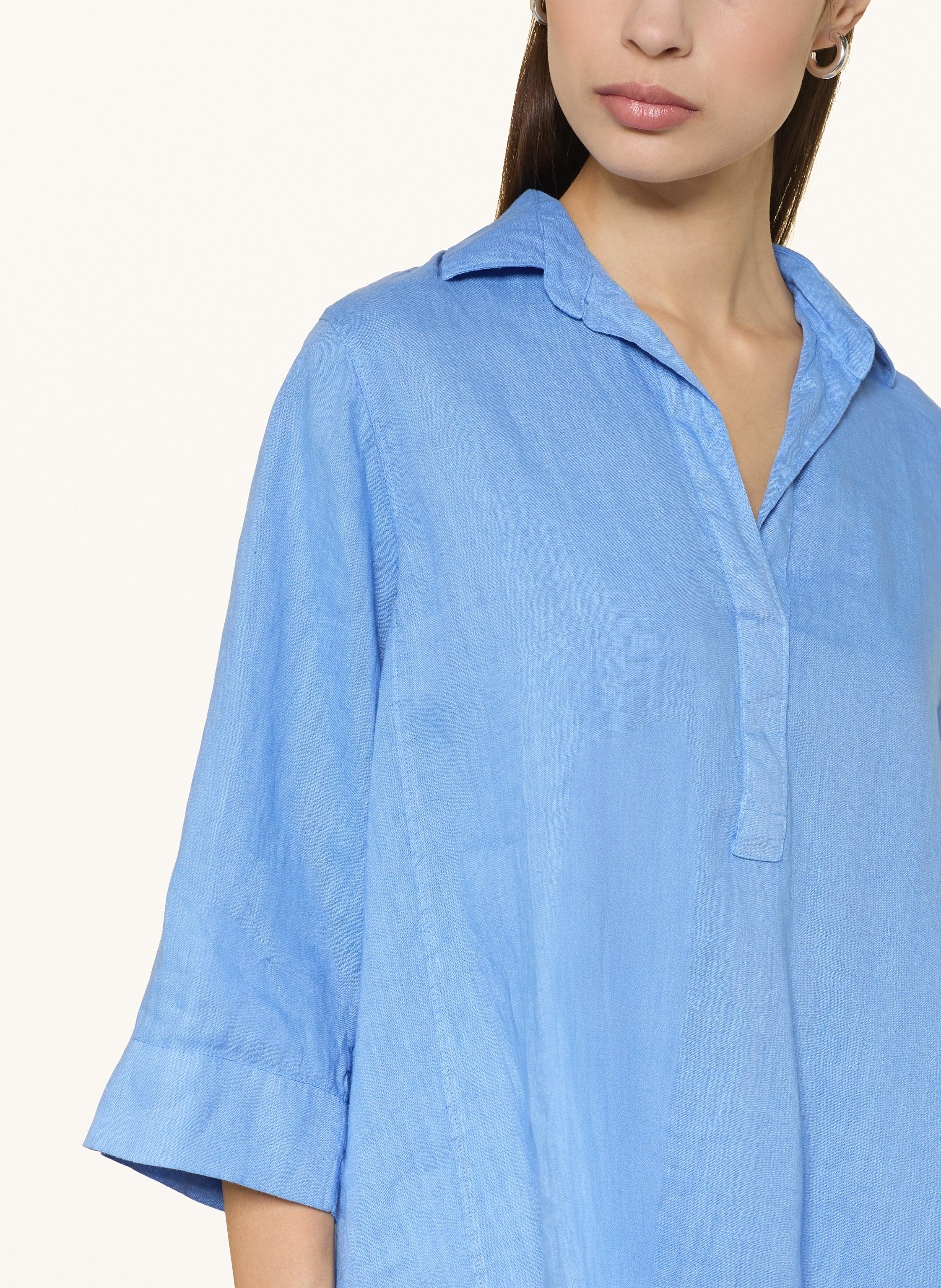 Thumbnail - rosso35 Tunika Aus Leinen Mit 3/4-Arm blau