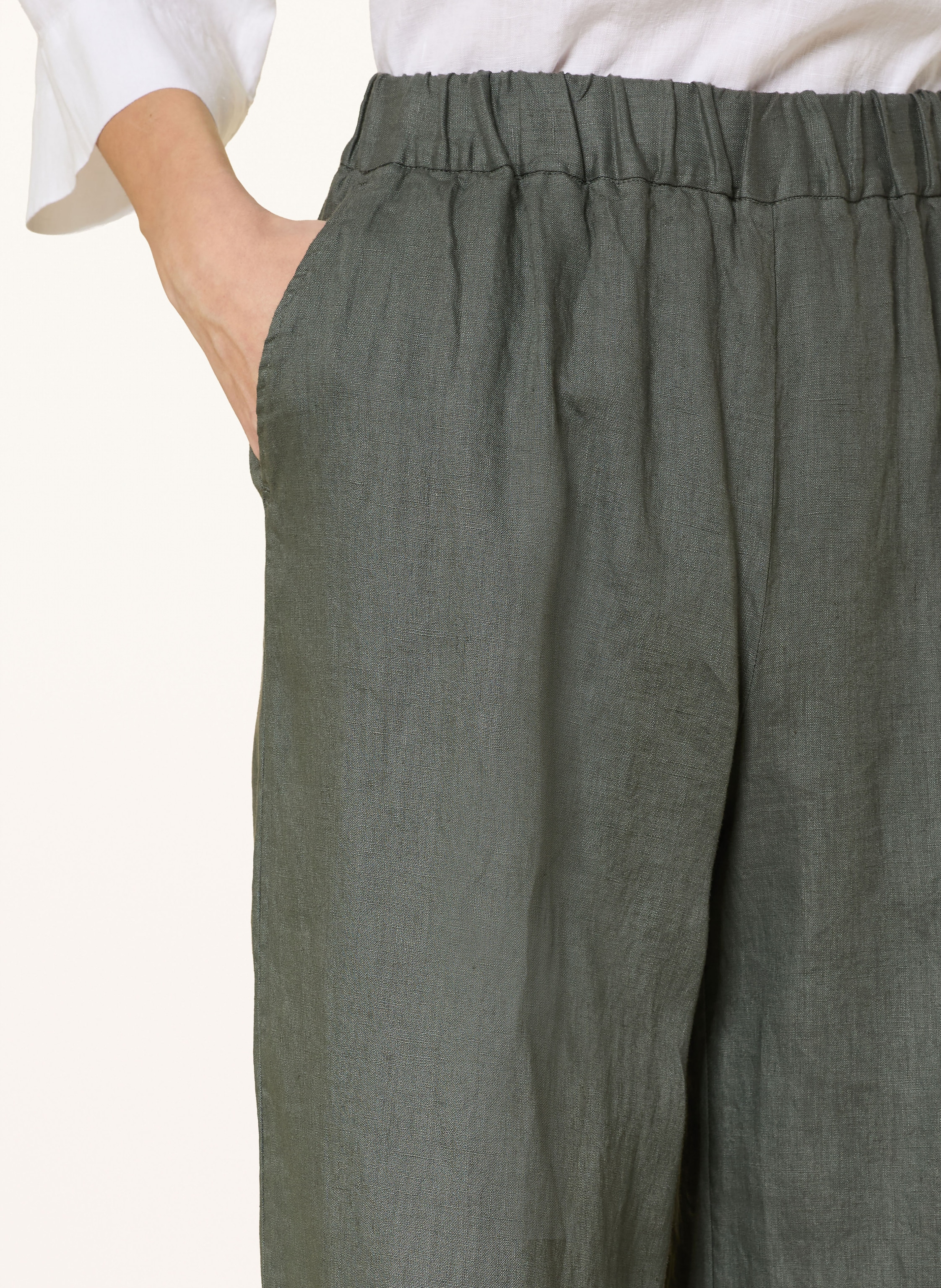 Thumbnail - rosso35 Marlenehose Aus Leinen gruen