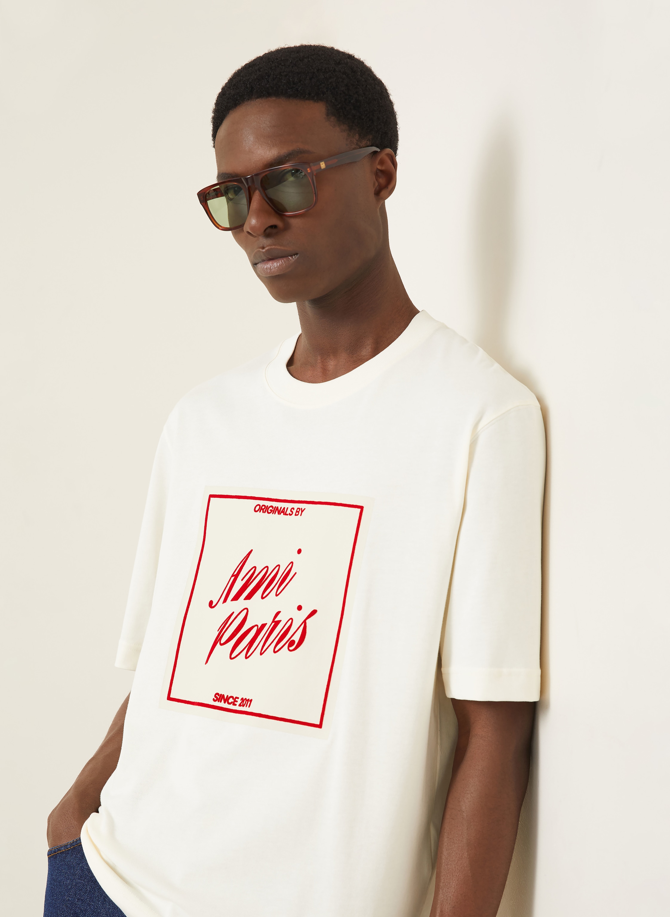 Thumbnail - Ami Paris T-Shirt beige
