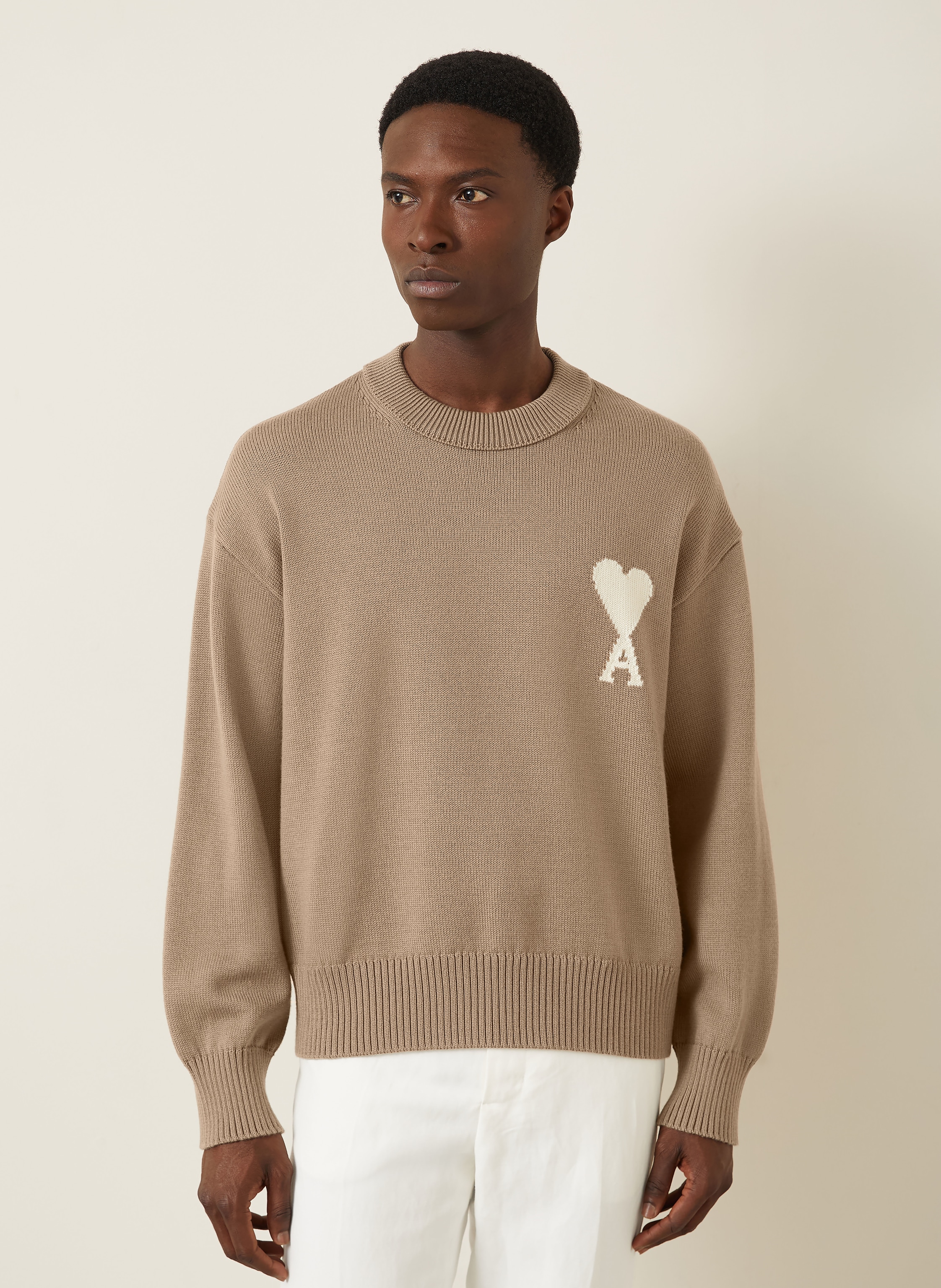 Thumbnail - Ami Paris Pullover beige