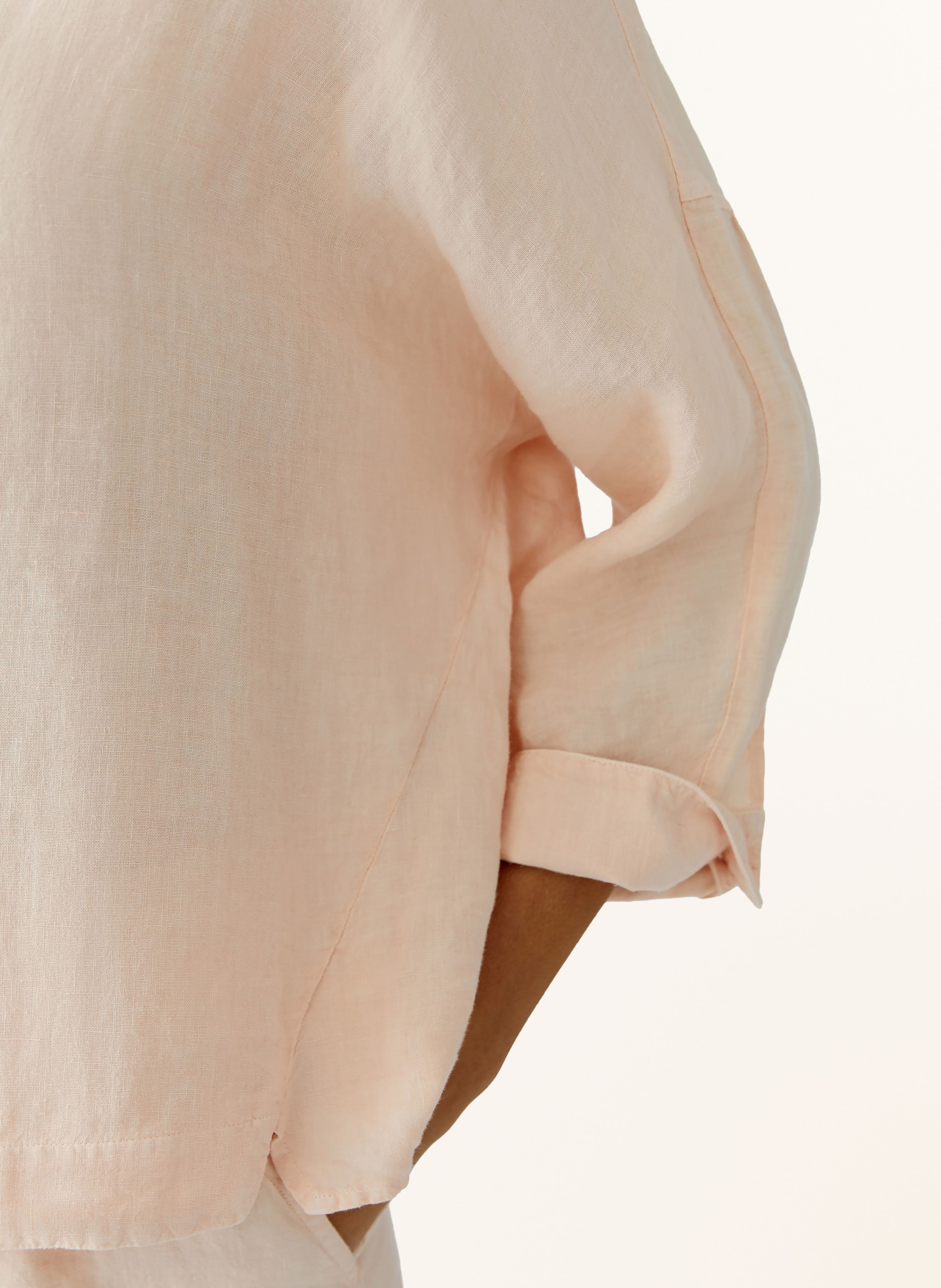 Thumbnail - Oui Hemdbluse Aus Leinen Mit 3/4-Arm orange