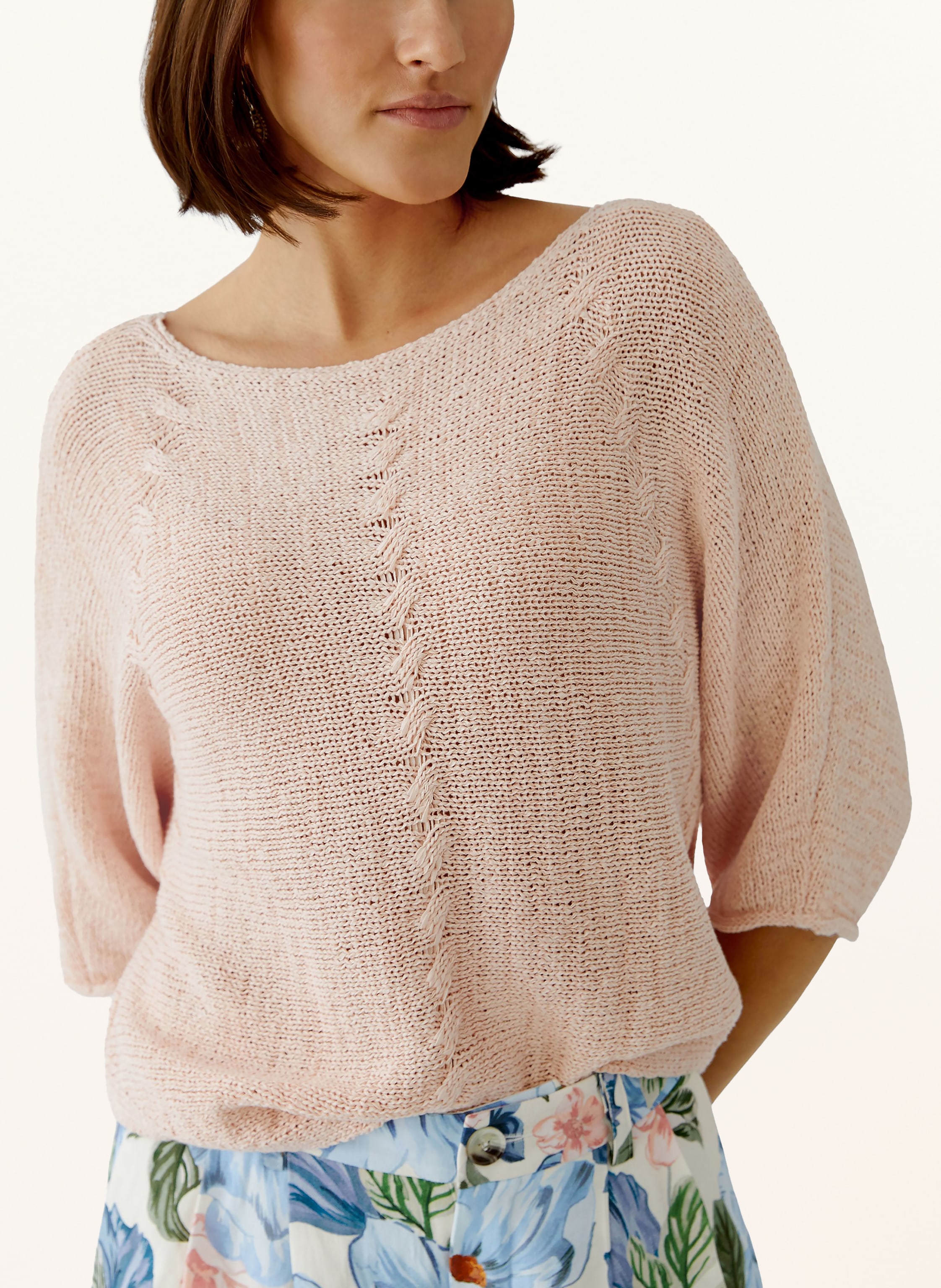 Thumbnail - Oui Strickshirt Mit 3/4-Arm orange