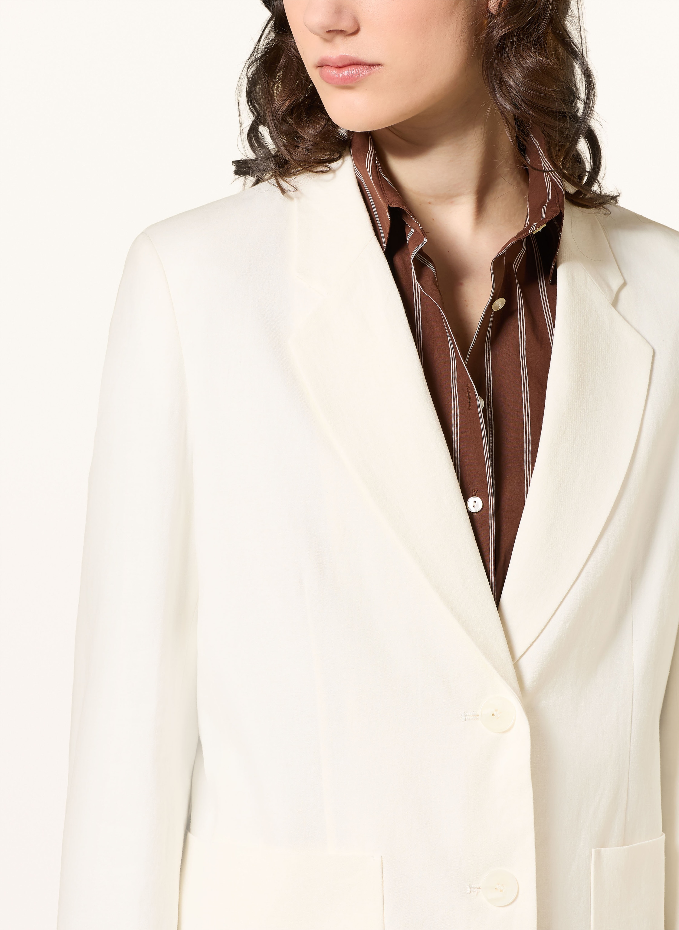 Thumbnail - Seductive Blazer Carette Mit Leinen weiss