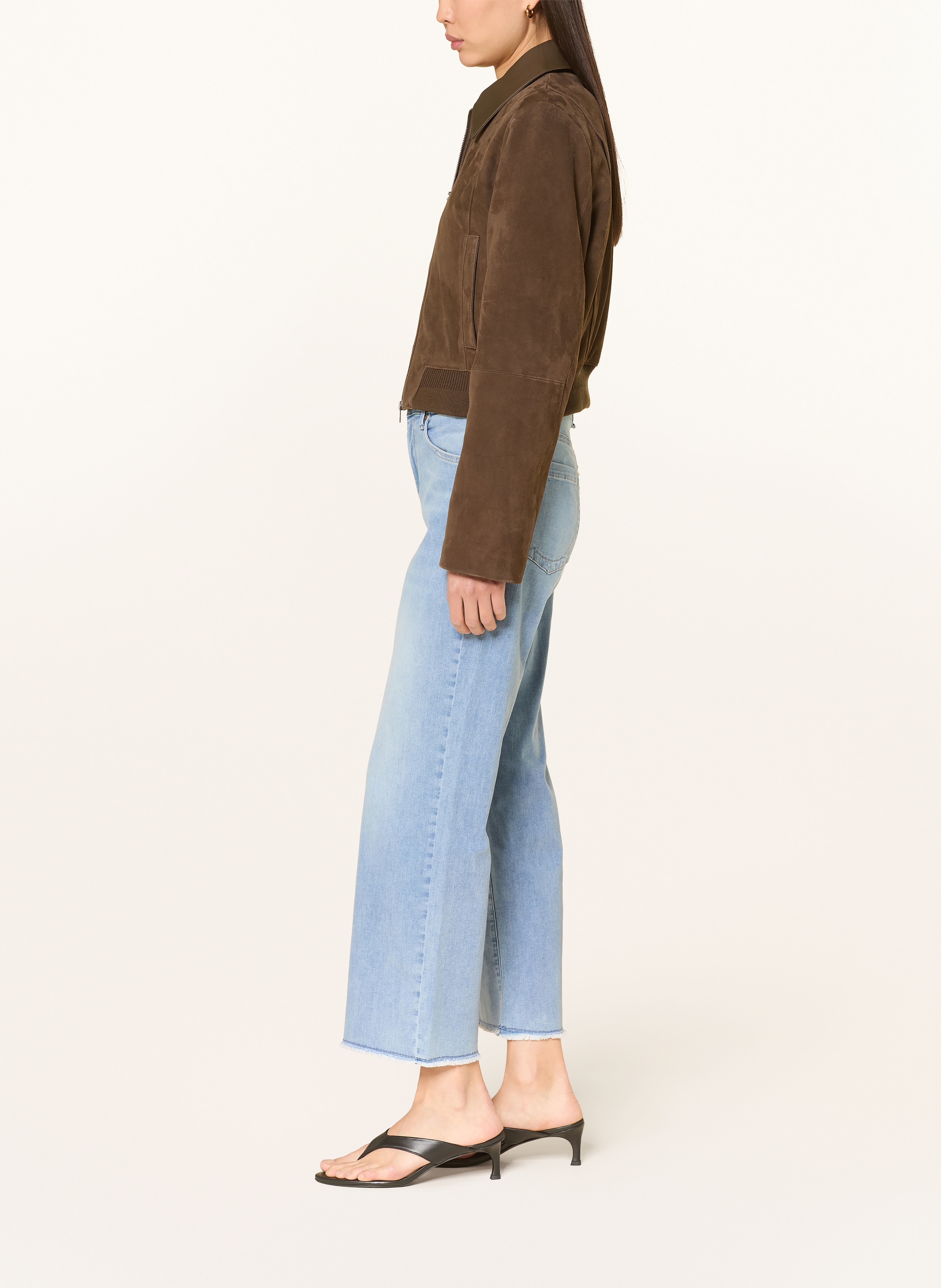 Thumbnail - Seductive Straight Jeans Meron Cropped blau