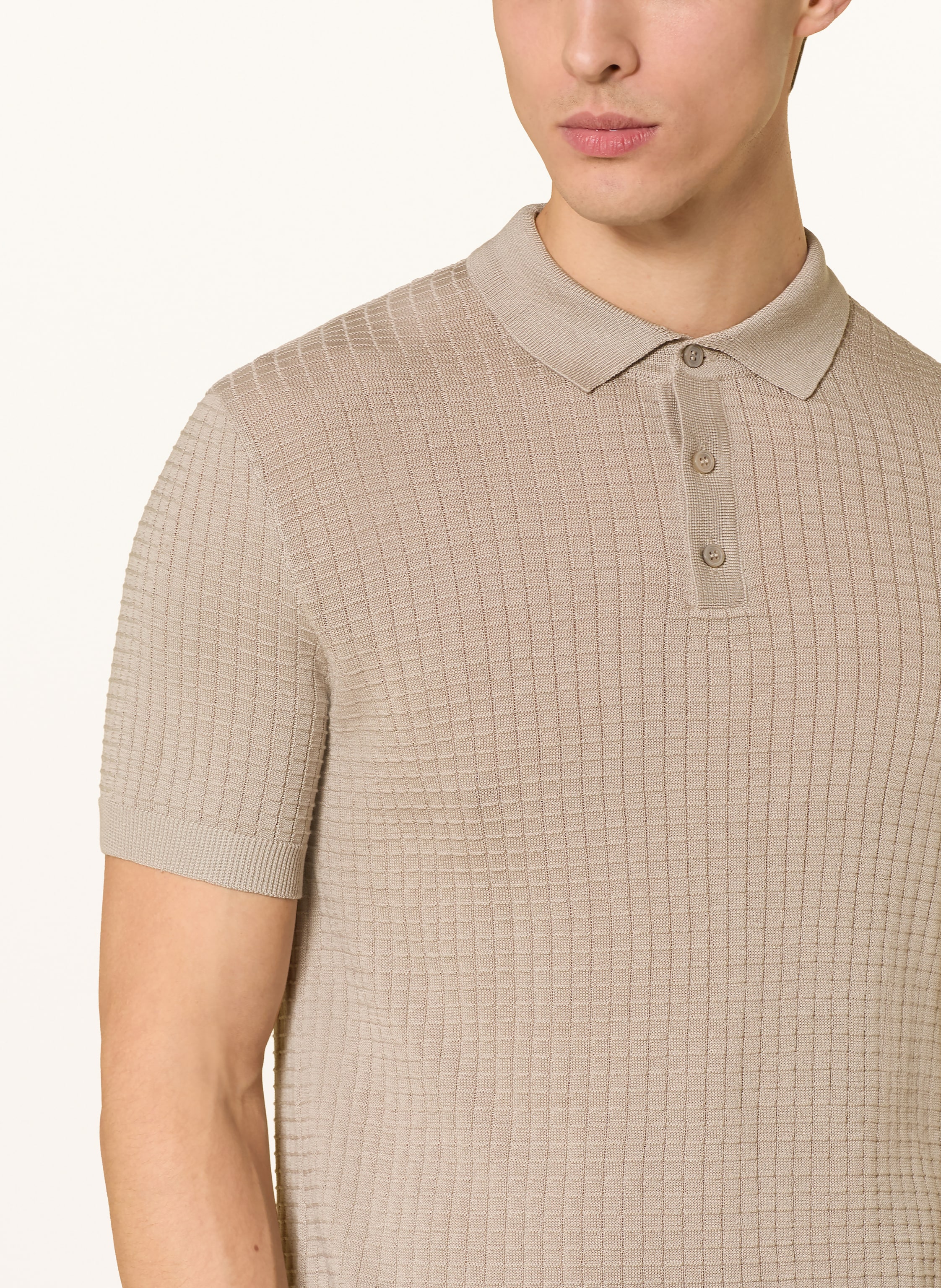 Thumbnail - Joop! Strick-Poloshirt beige