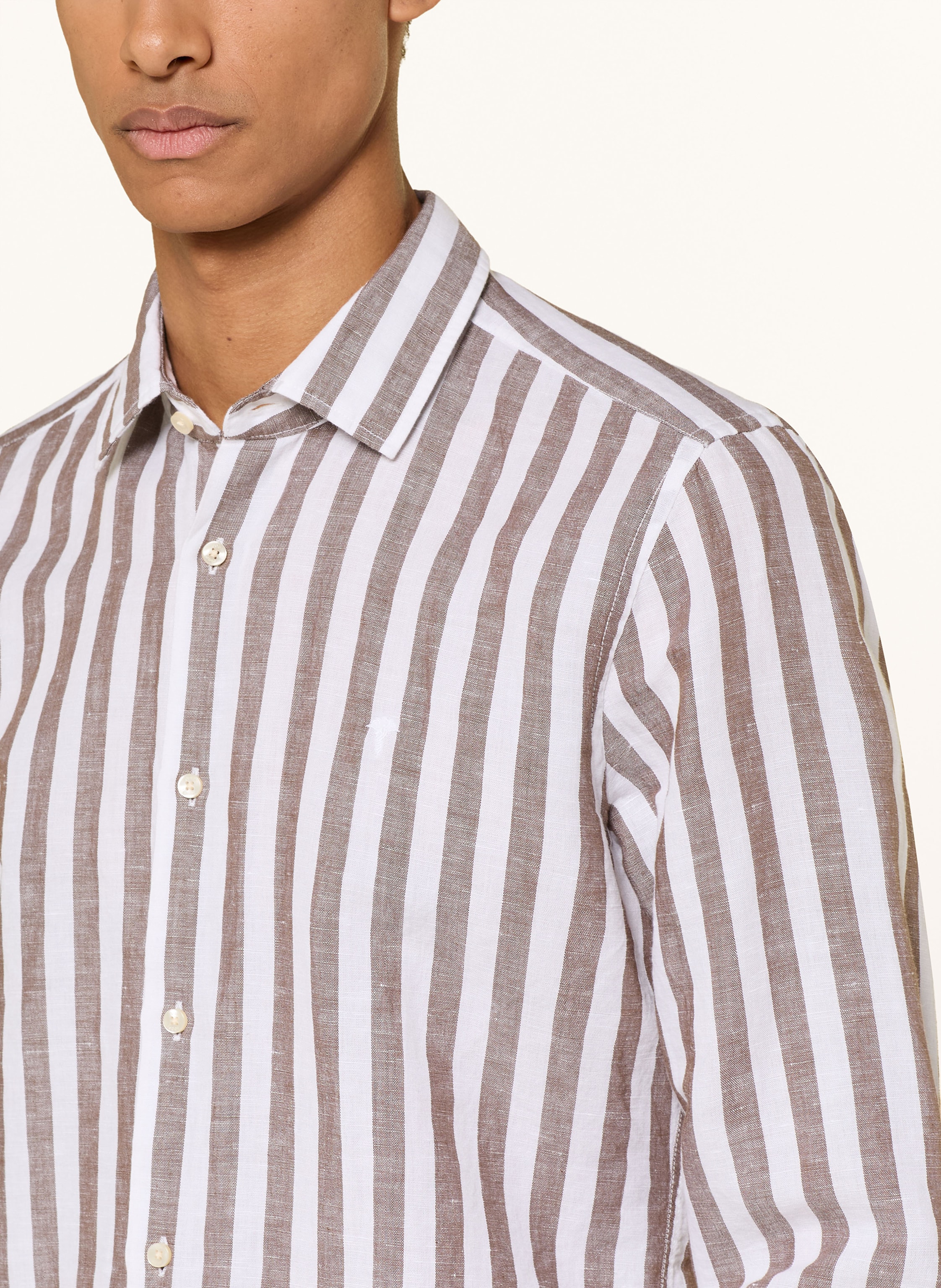 Thumbnail - Joop! Hemd Pit Slim Fit Mit Leinen braun