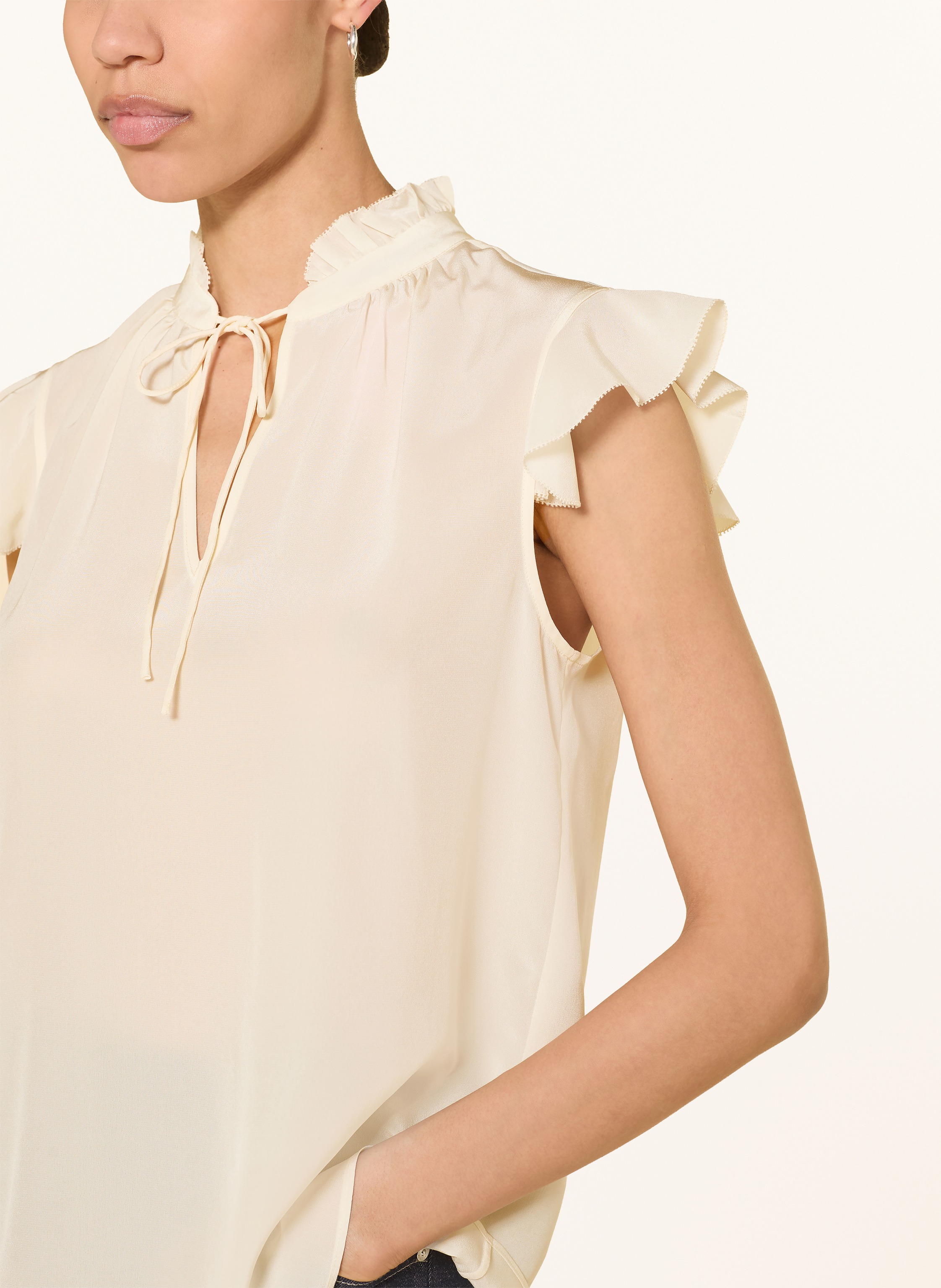 Thumbnail - Alcidia Da Veiga Blusenshirt Aus Seide Mit Rüschen weiss