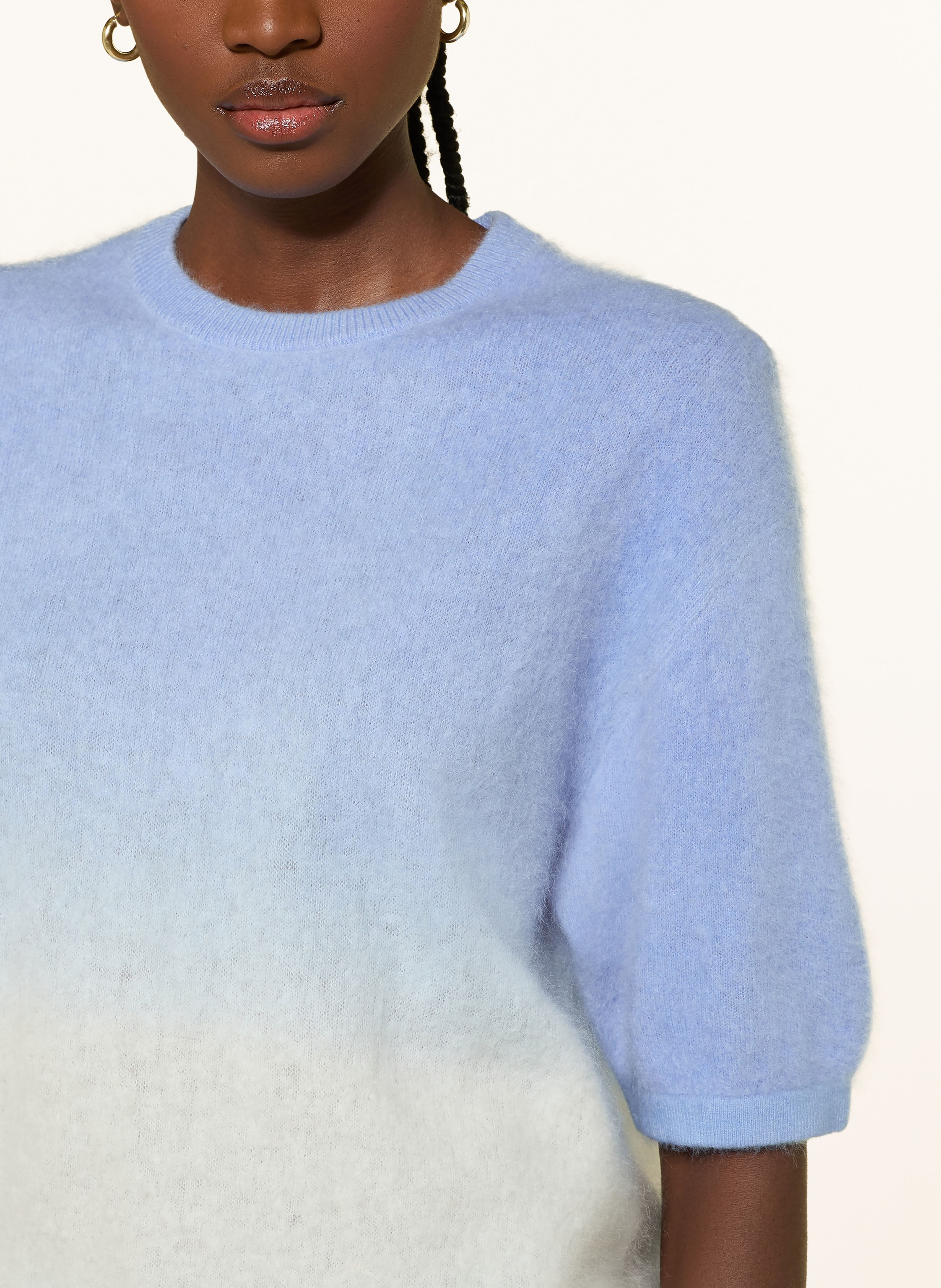 Thumbnail - Herzens Strickshirt Aus Cashmere blau