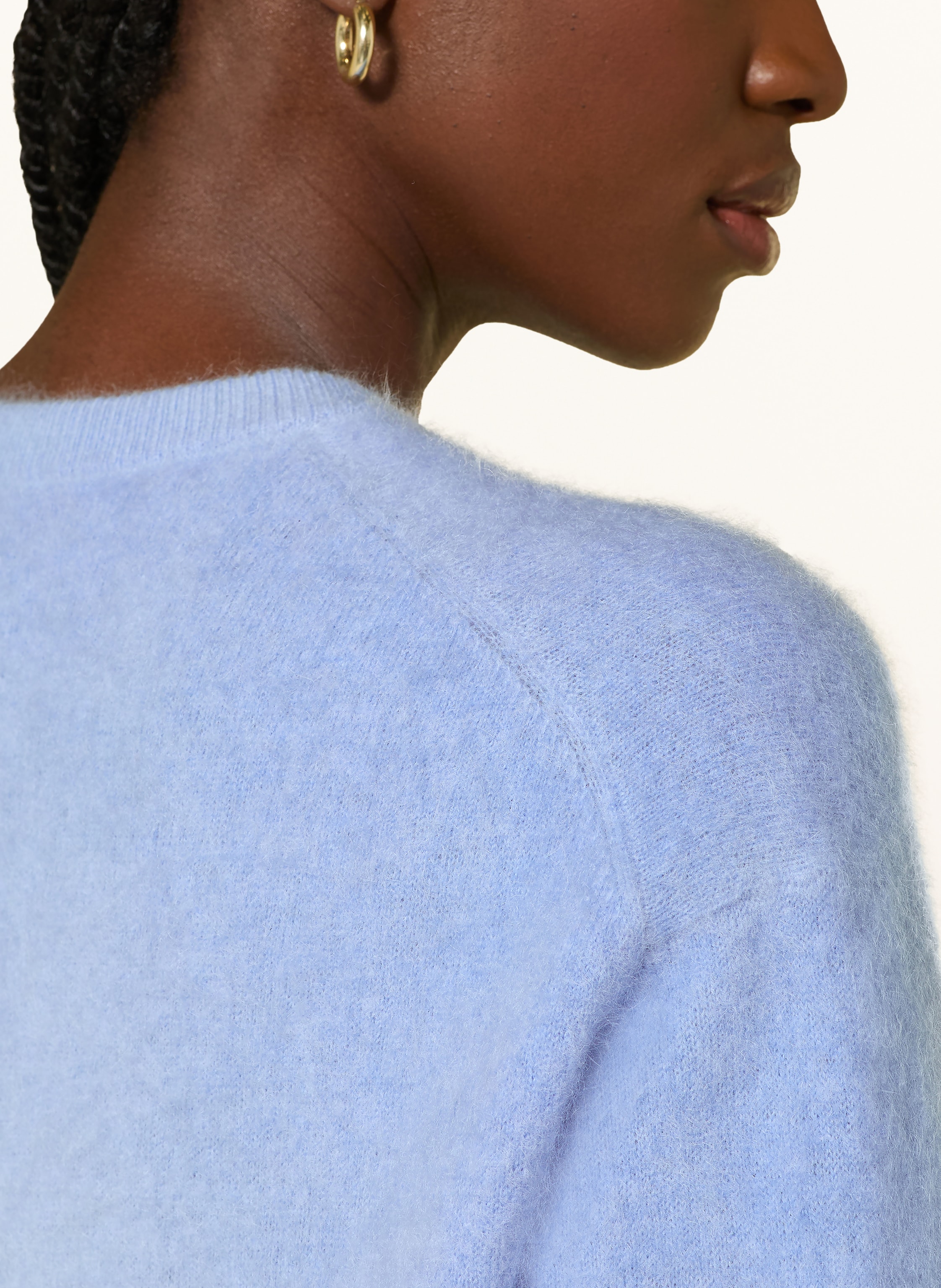 Thumbnail - Herzens Strickshirt Aus Cashmere blau