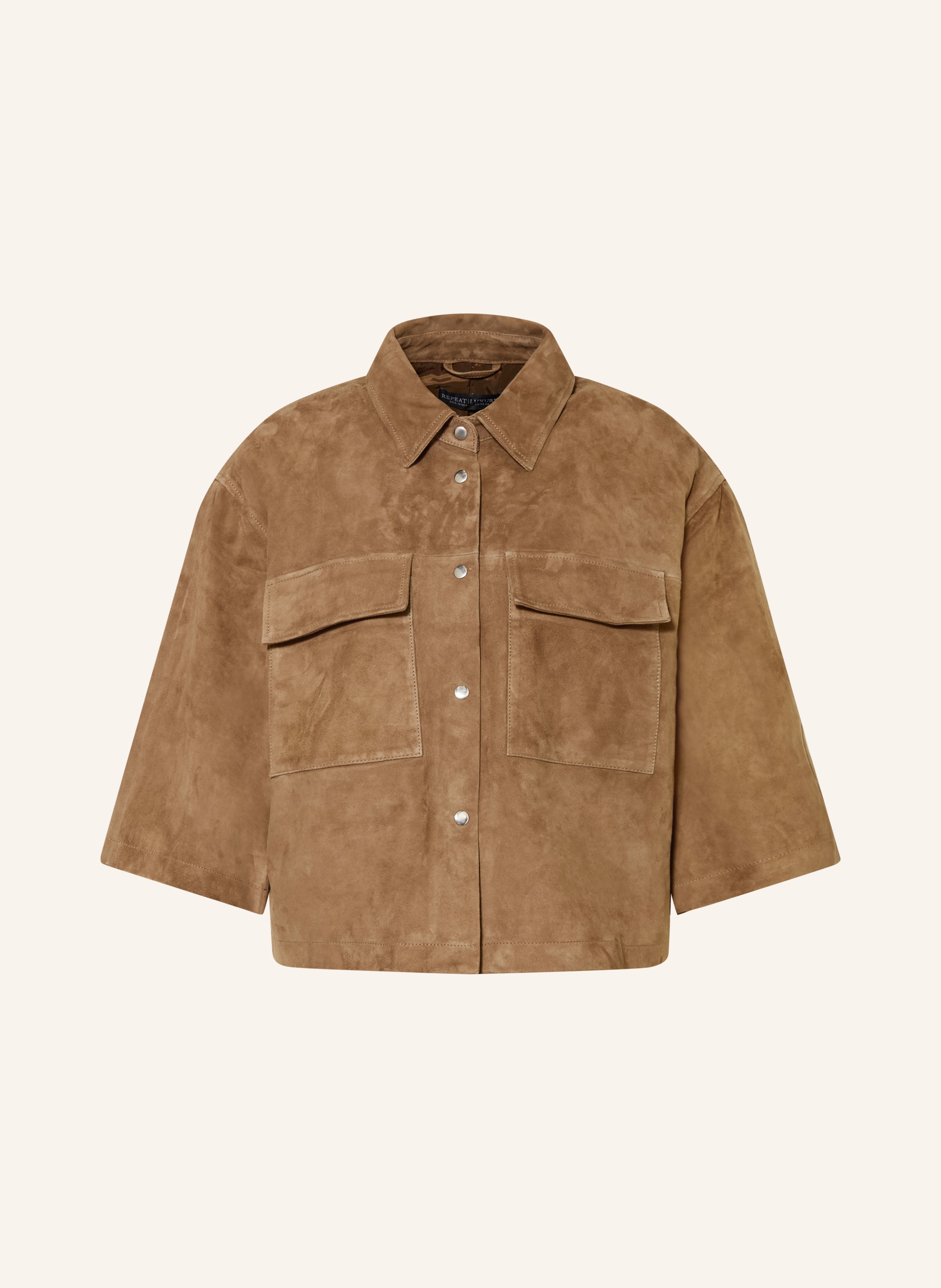 Repeat Lederjacke Mit 3/4-Arm braun